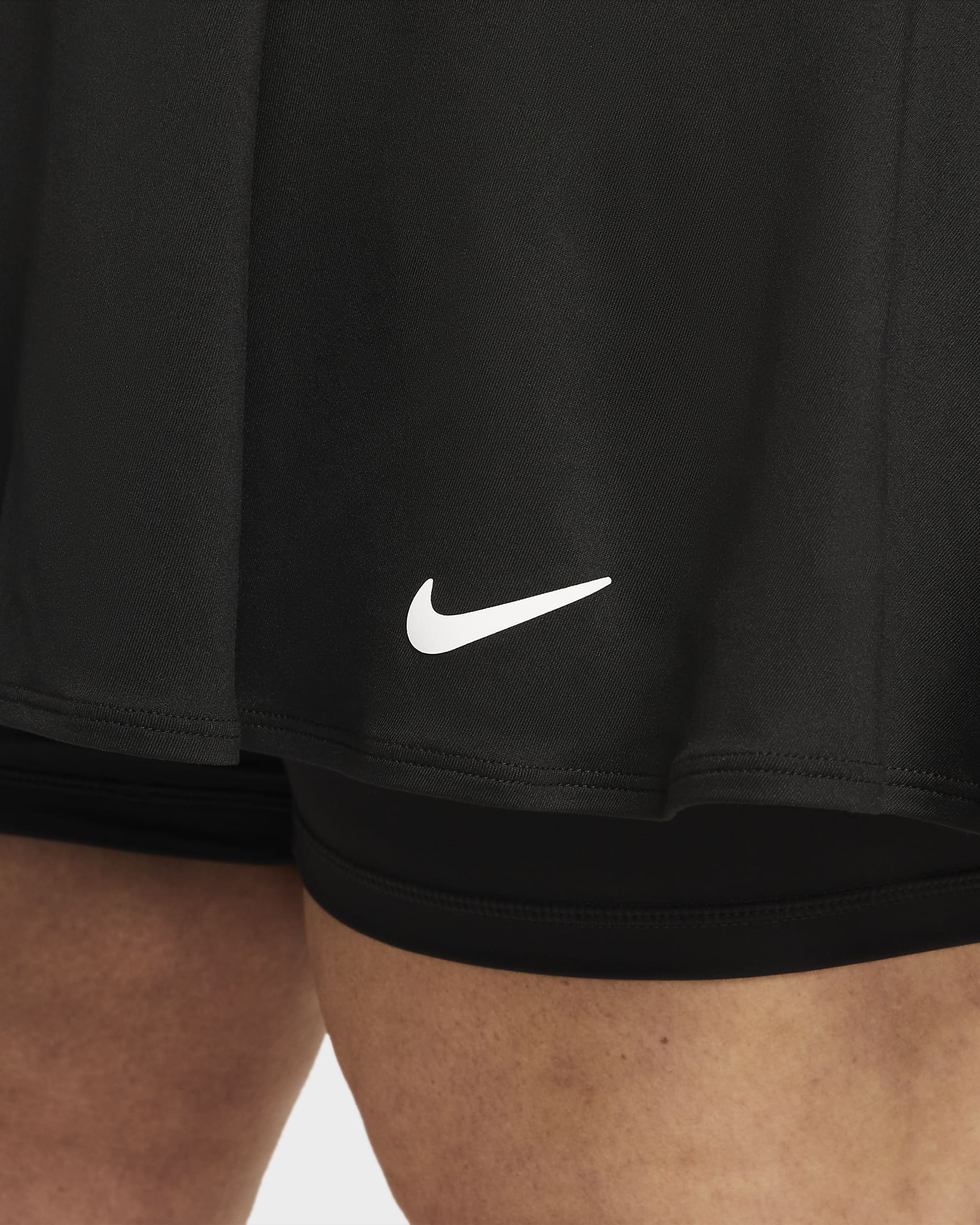 Dámská tenisová kanýrová sukně NikeCourt Dri-FIT Victory (větší velikost) - Černá/Bílá