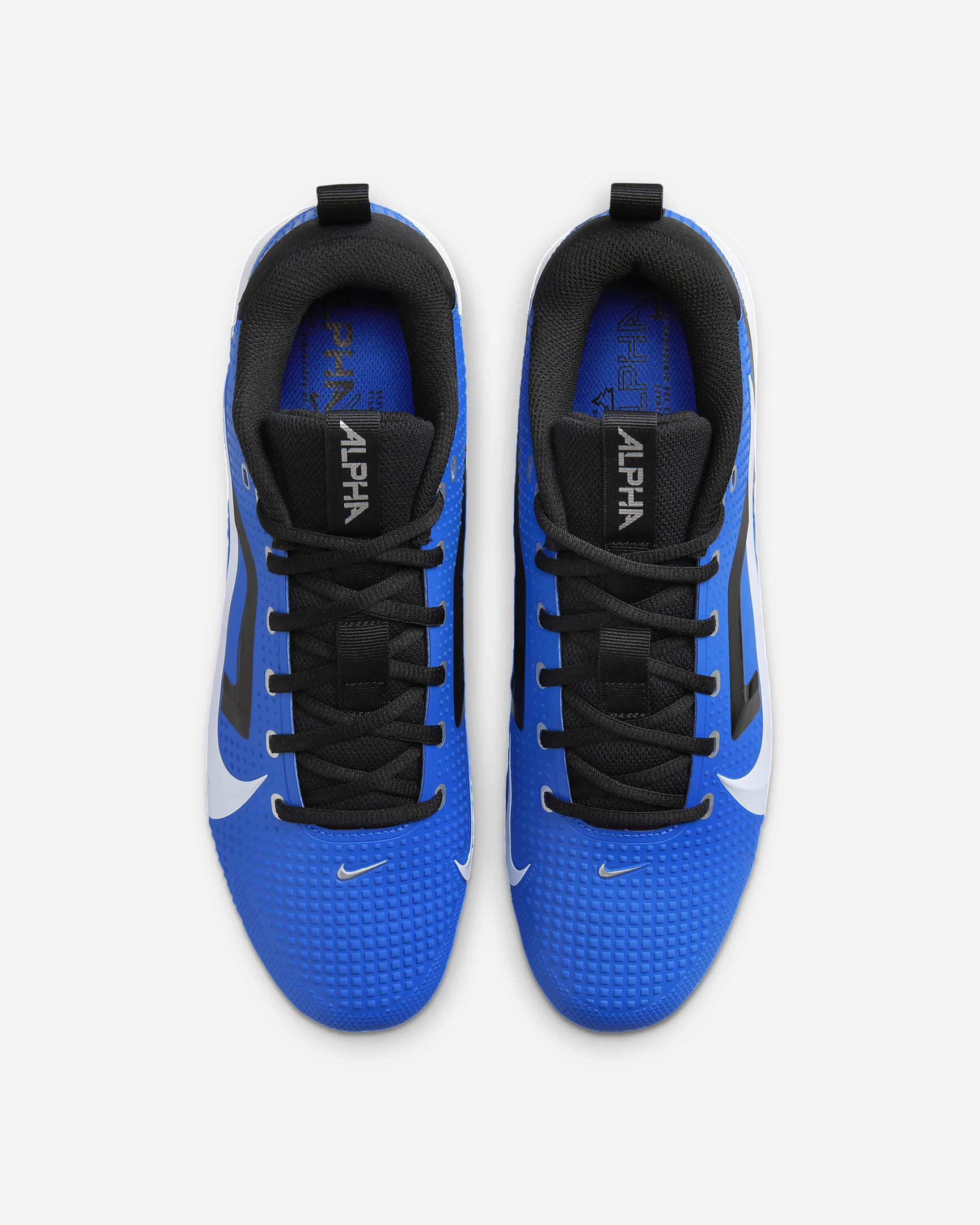 Nike Alpha Menace 4 Varsity Football Cleats - Hyper Royal/Metallic Silver/Midnight Navy/White