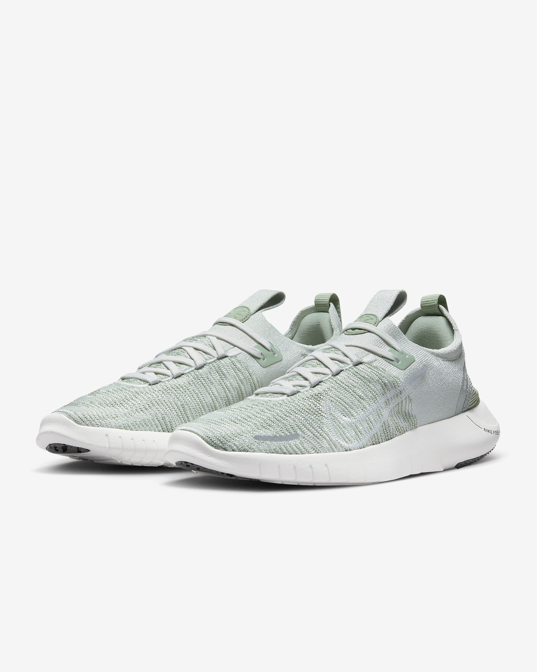 Nike Free RN NN Women's Road Running Shoes - Light Silver/Jade Horizon/Metallic Silver/Summit White