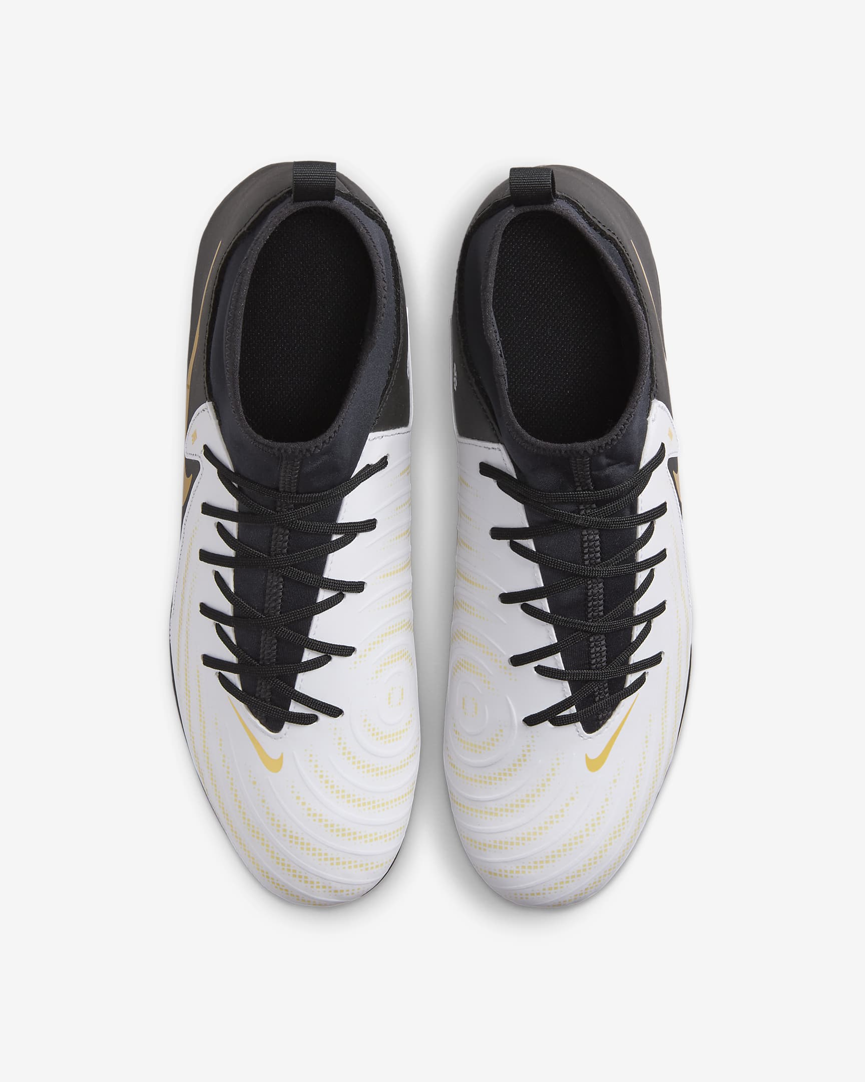 Nike Phantom Luna 2 Club MG High-Top Football Boot - White/Metallic Gold Coin/Black