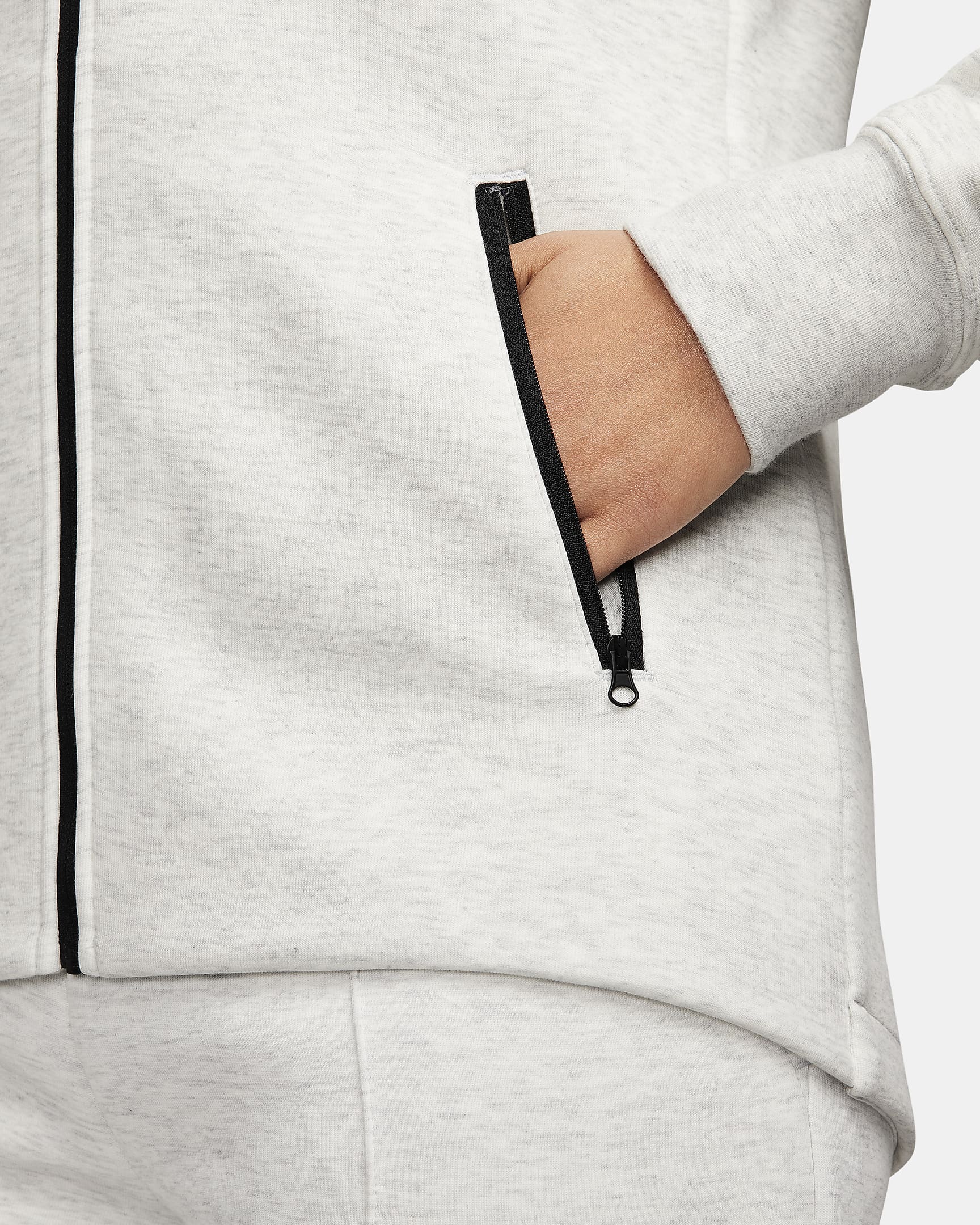 Nike Sportswear Tech Fleece Windrunner Women's Full-Zip Hoodie - Light Grey/Heather/Black