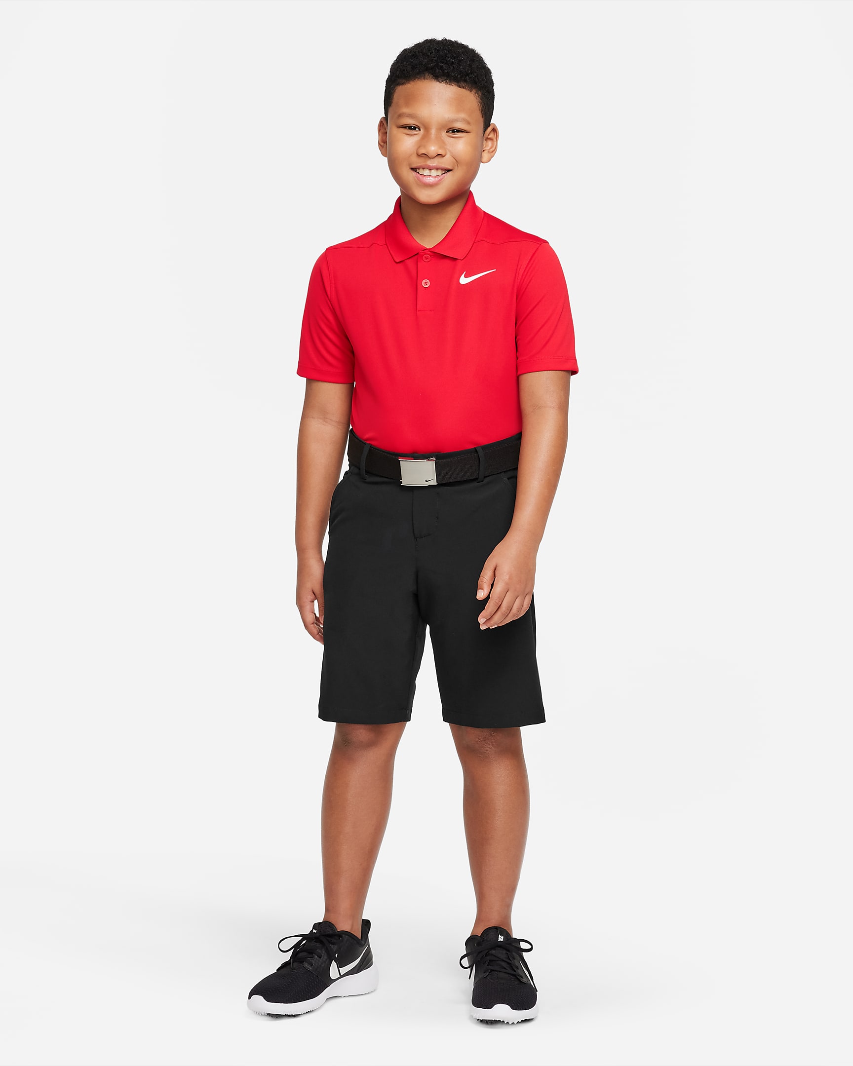 Nike Dri-FIT Victory Golf-Poloshirt für ältere Kinder (Jungen) - University Red/Weiß