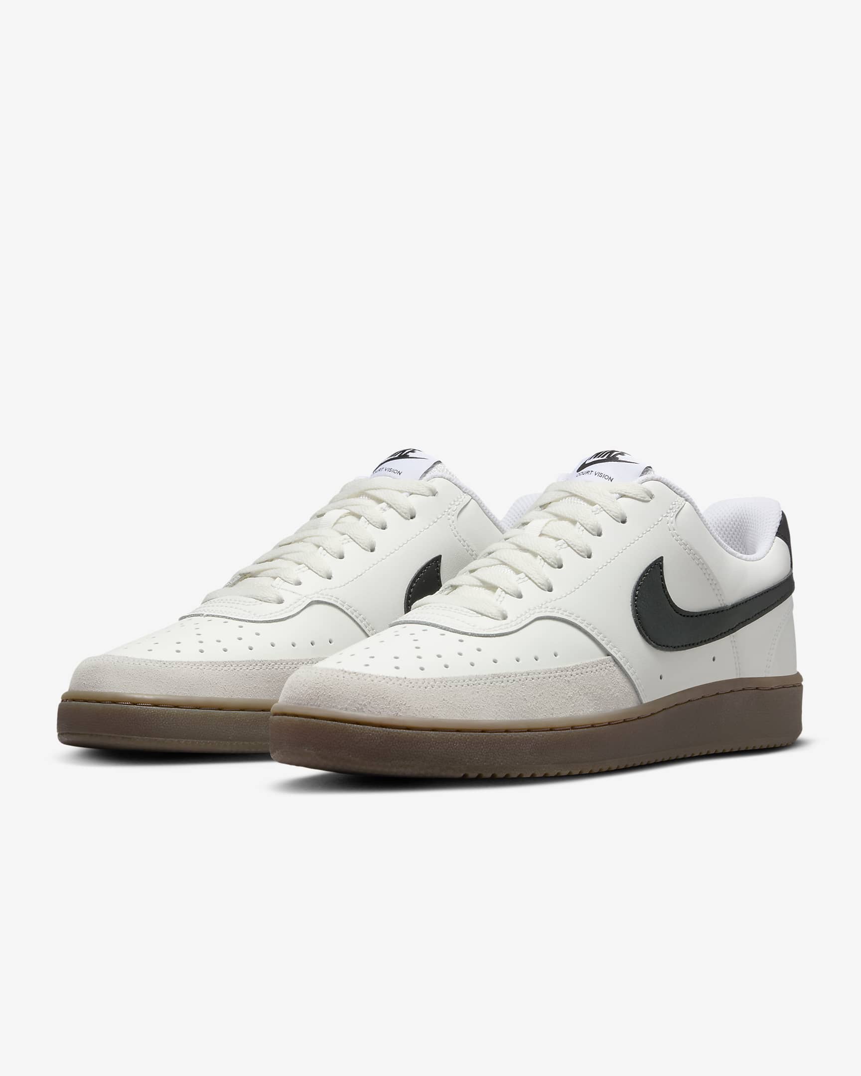 Nike Court Vision Low Herrenschuh - Sail/Light Orewood Brown/Weiß/Schwarz