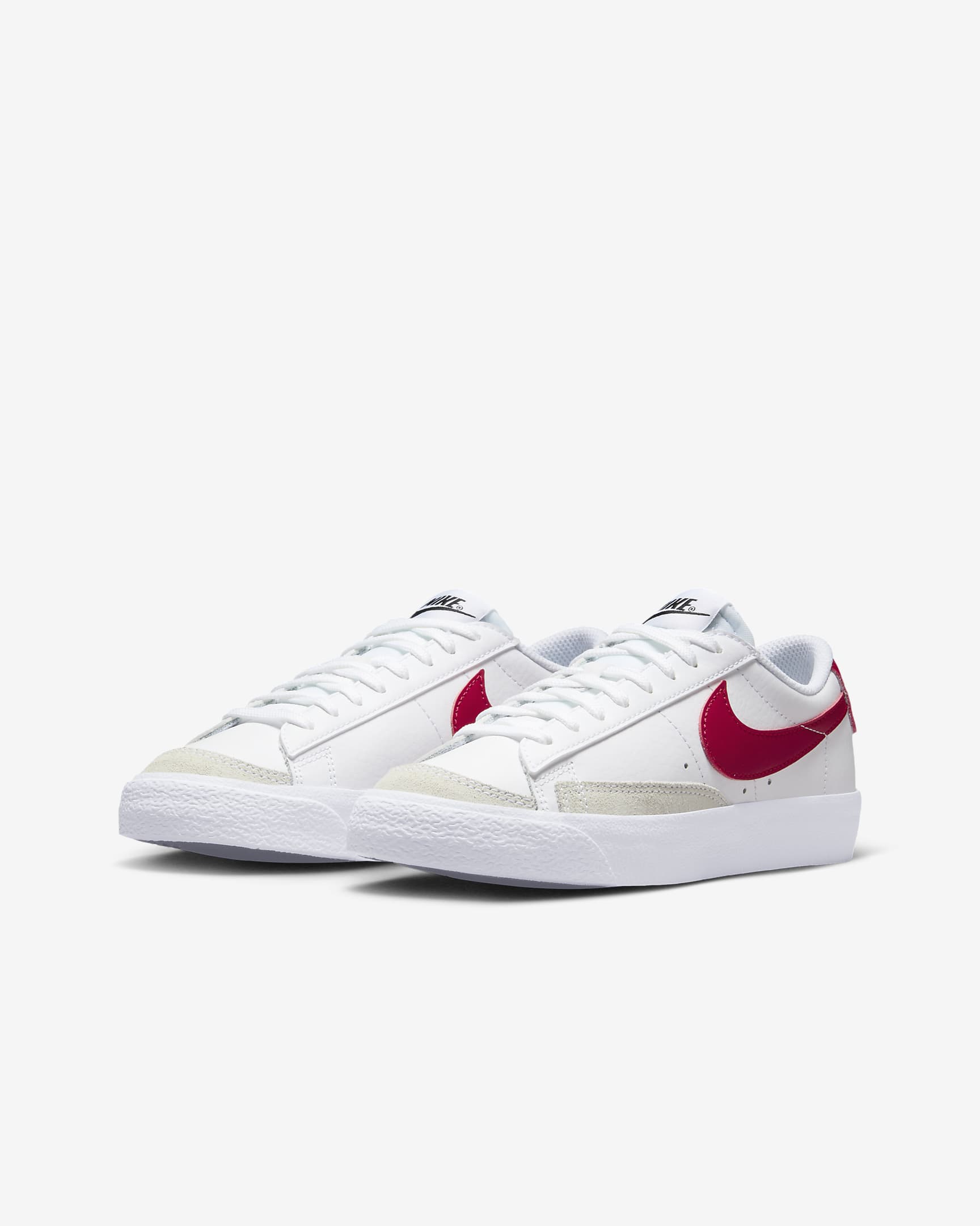 Nike Blazer Low '77 Older Kids' Shoes - White/Black/Gym Red