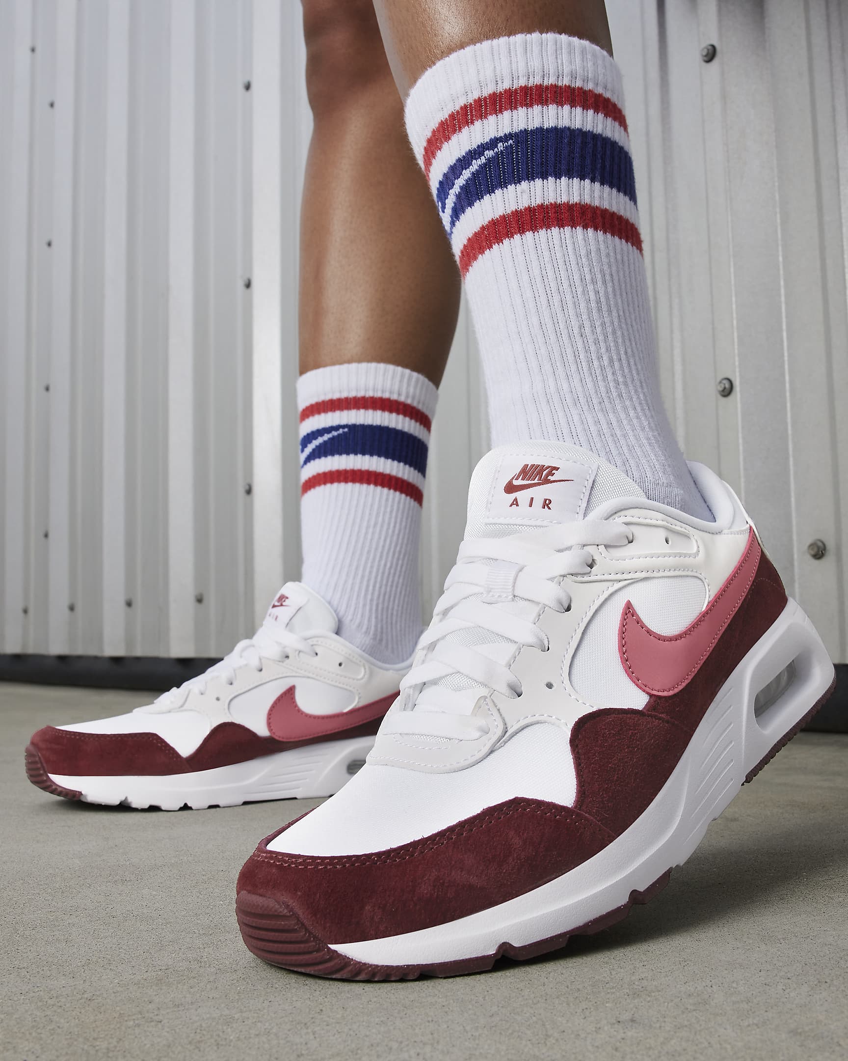 Nike Air Max SC Women's Shoes - White/Team Red/Adobe