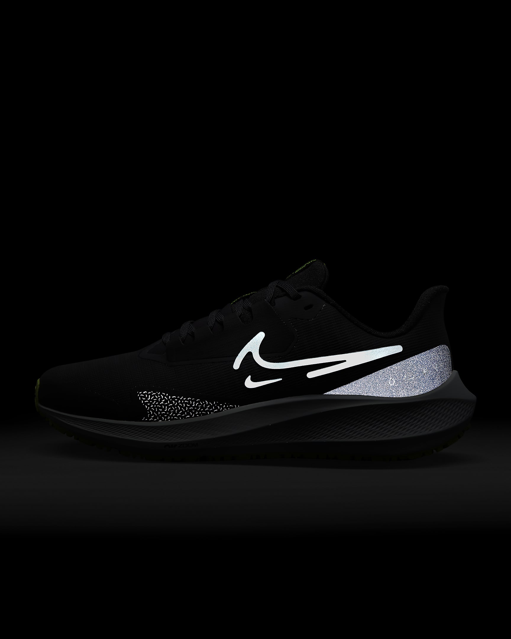 Nike Pegasus 39 Shield Women's Weatherised Road Running Shoes - Black/Dark Smoke Grey/Volt/White