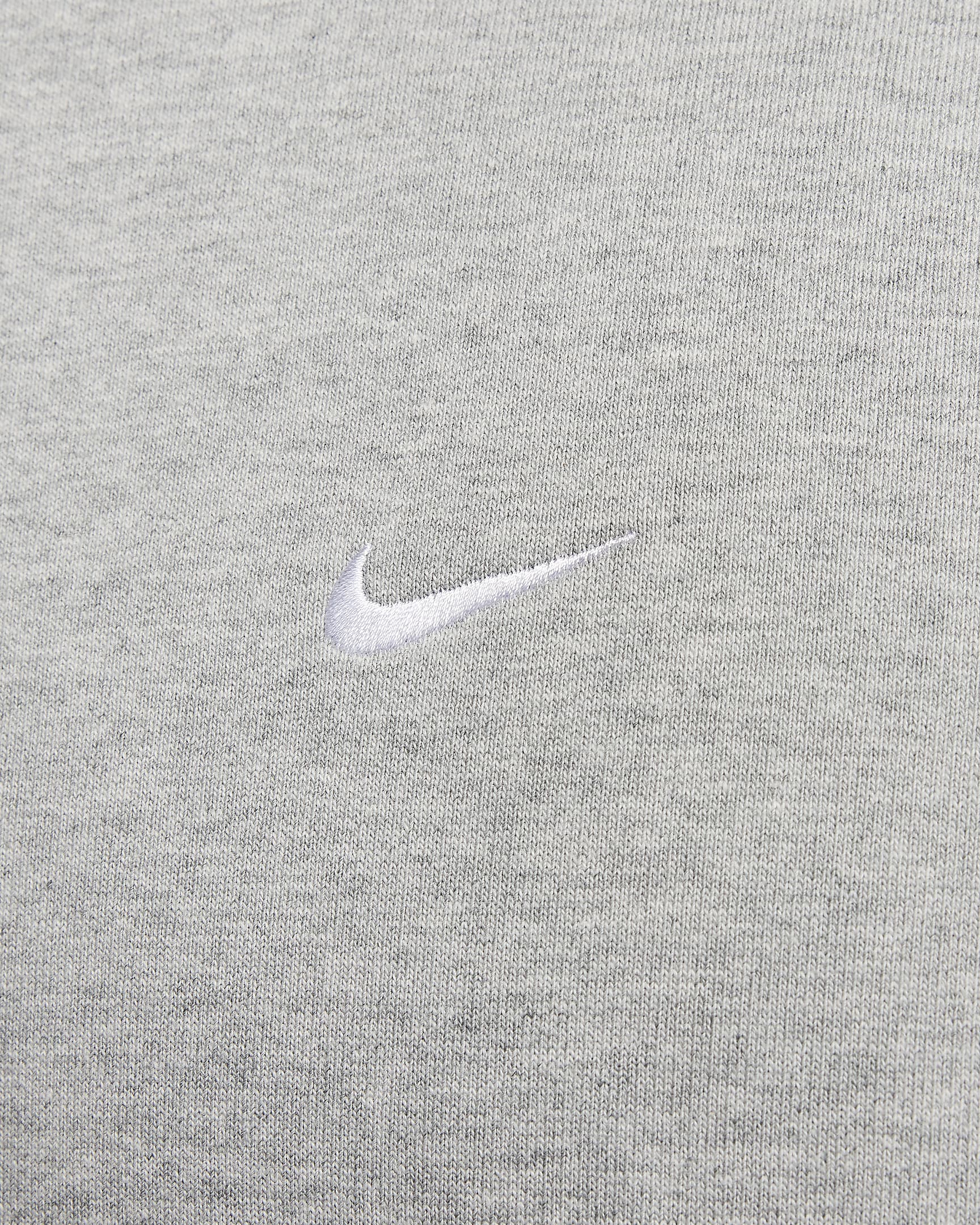 Nike Solo Swoosh Men's Short-Sleeve French Terry Top - Dark Grey Heather/White