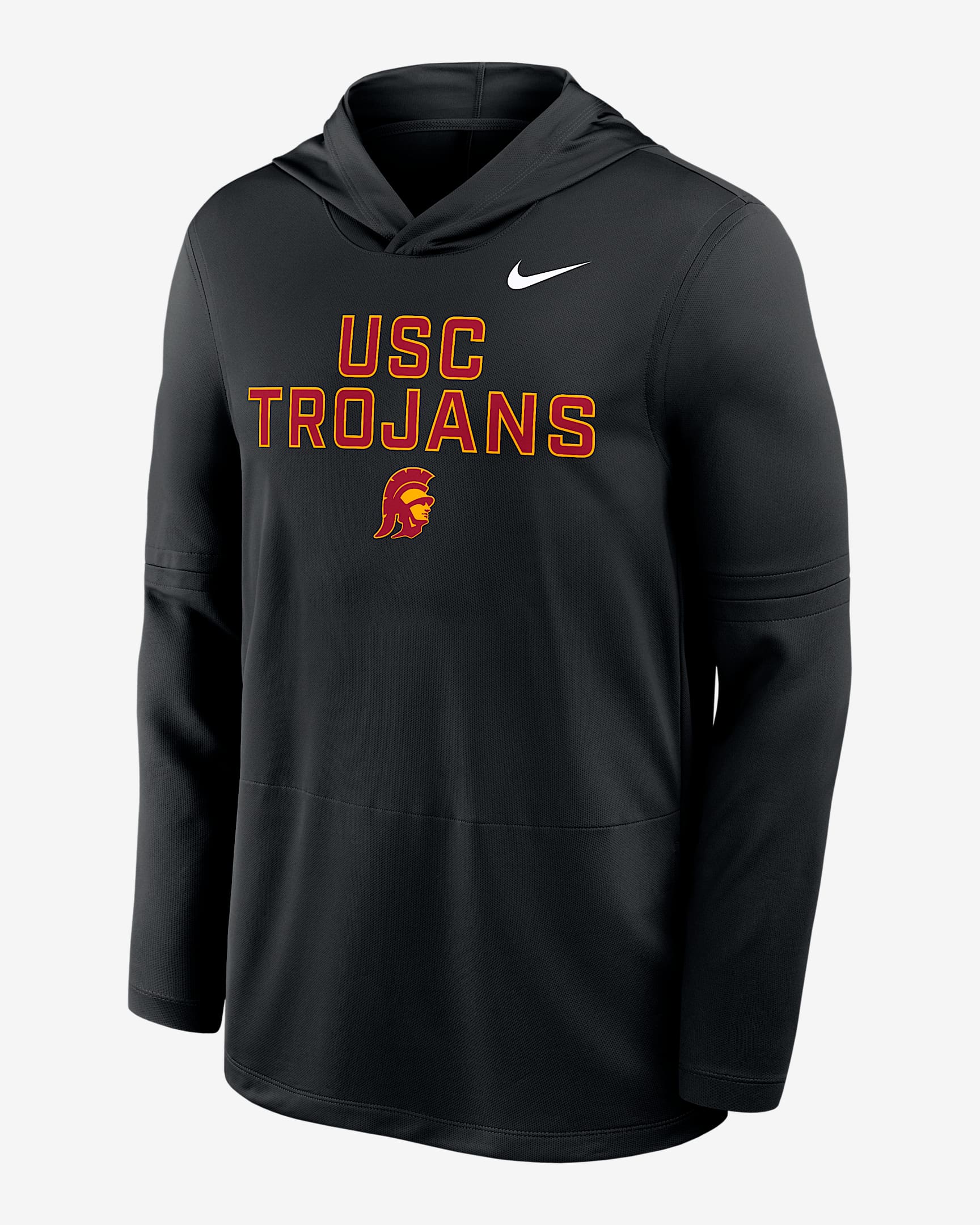 Playera de manga larga universitaria Nike Dri-FIT con gorro para hombre USC Sideline - Negro