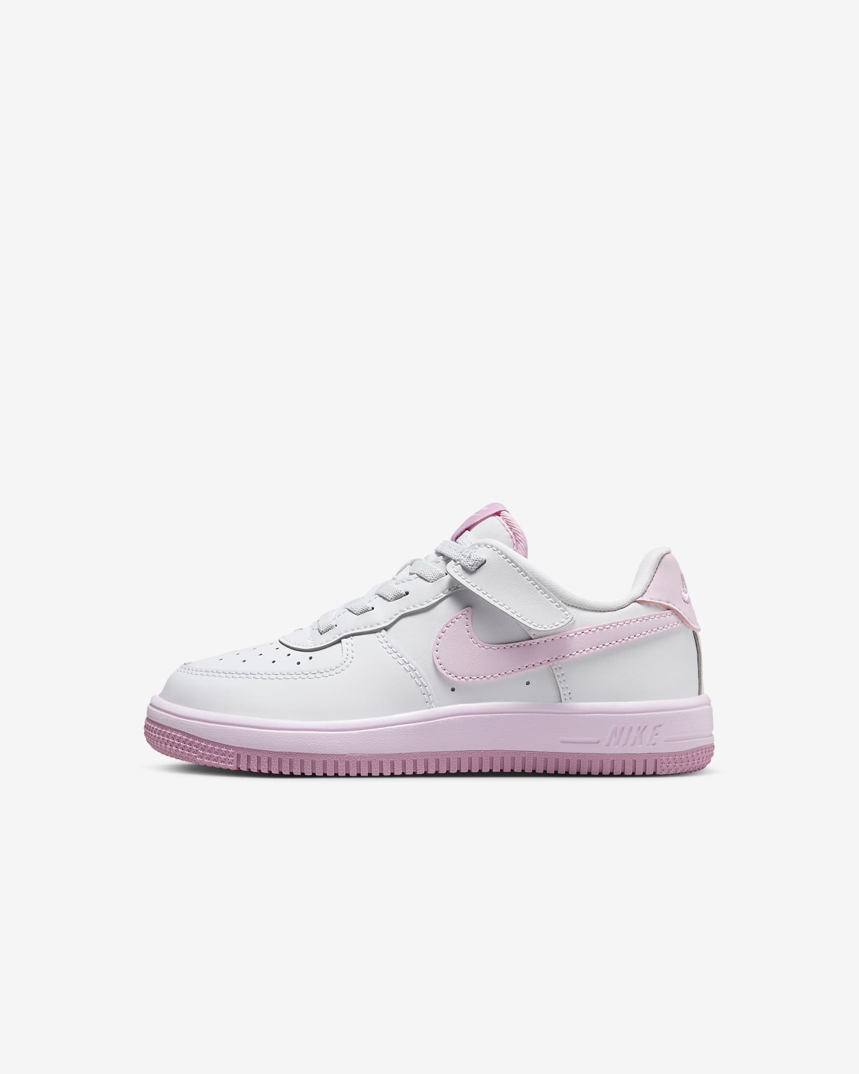 รองเท้าเด็กเล็ก Nike Force 1 Low EasyOn - ขาว/Elemental Pink/Pink Foam/Pink Foam