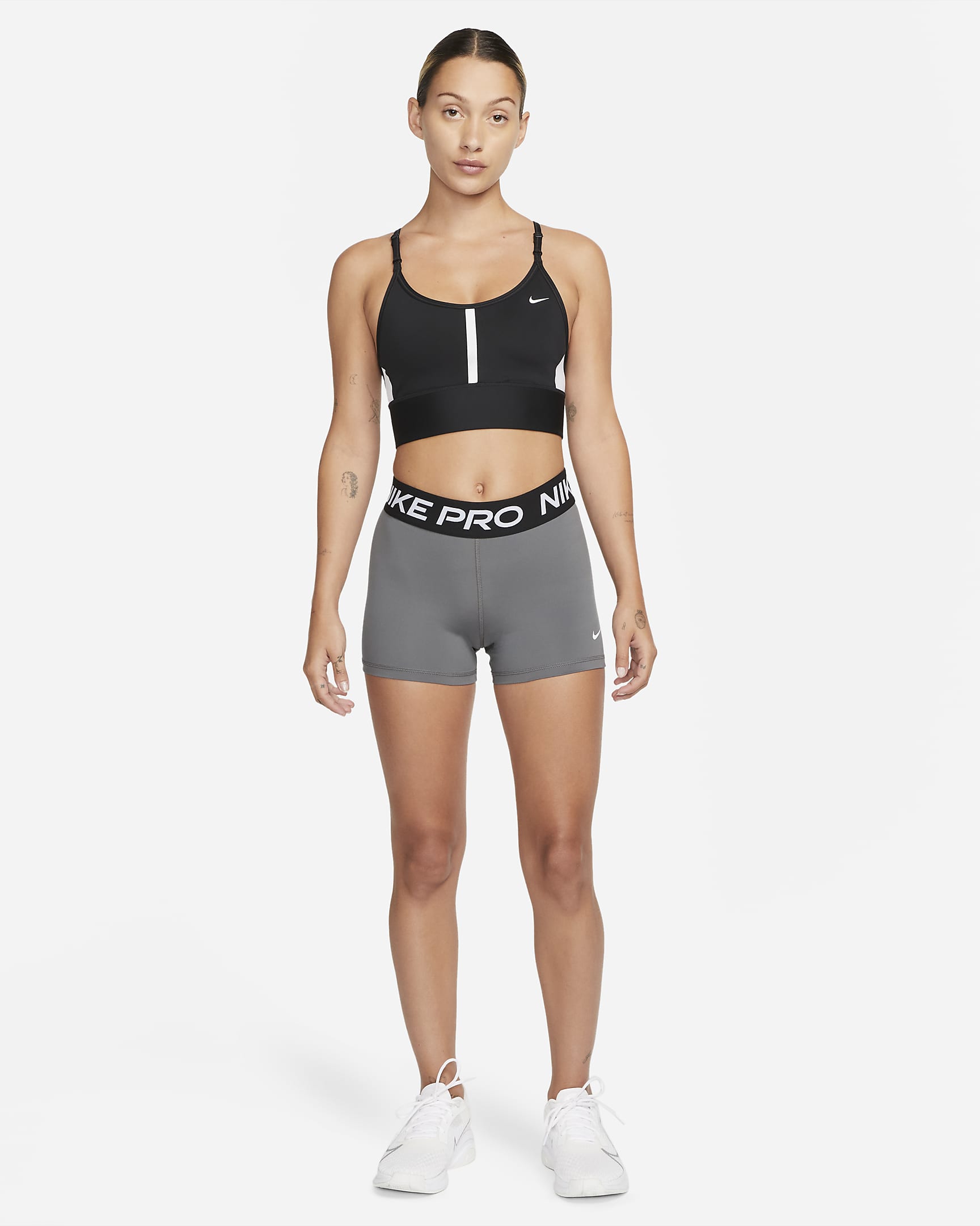 Nike Pro Women's 3" Shorts - Iron Grey/Black/White