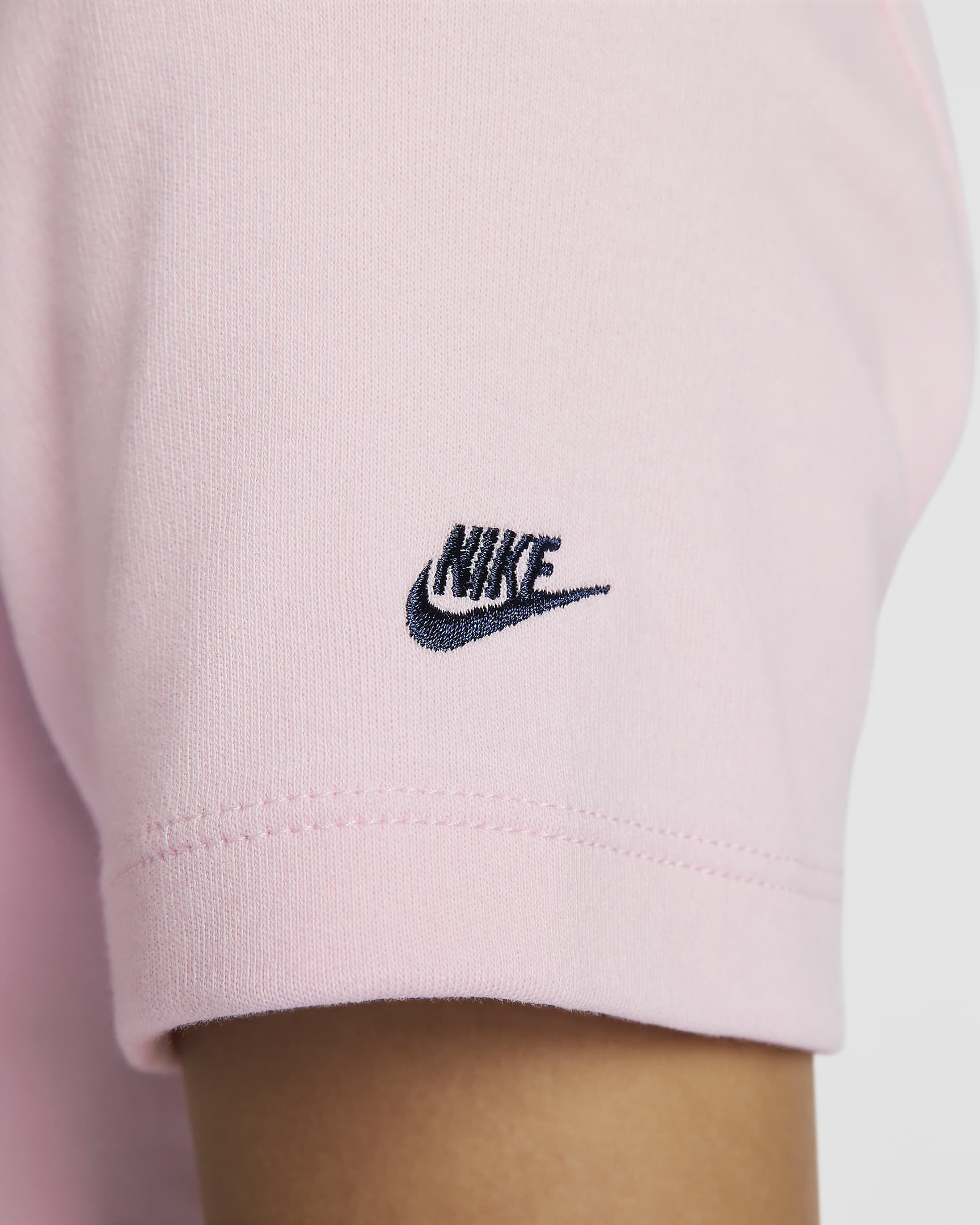 Nike Sportswear Women's Short-Sleeve Polo Top - Pink Foam/Midnight Navy/Midnight Navy