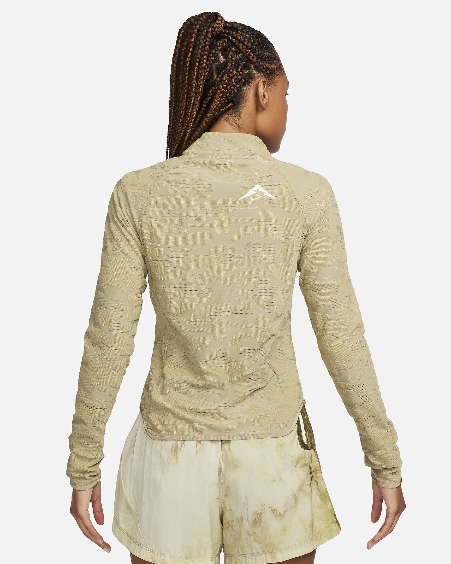 Nike Trail Women's Dri-FIT 1/4-Zip Mid Layer Trail Top - Neutral Olive/Sea Glass