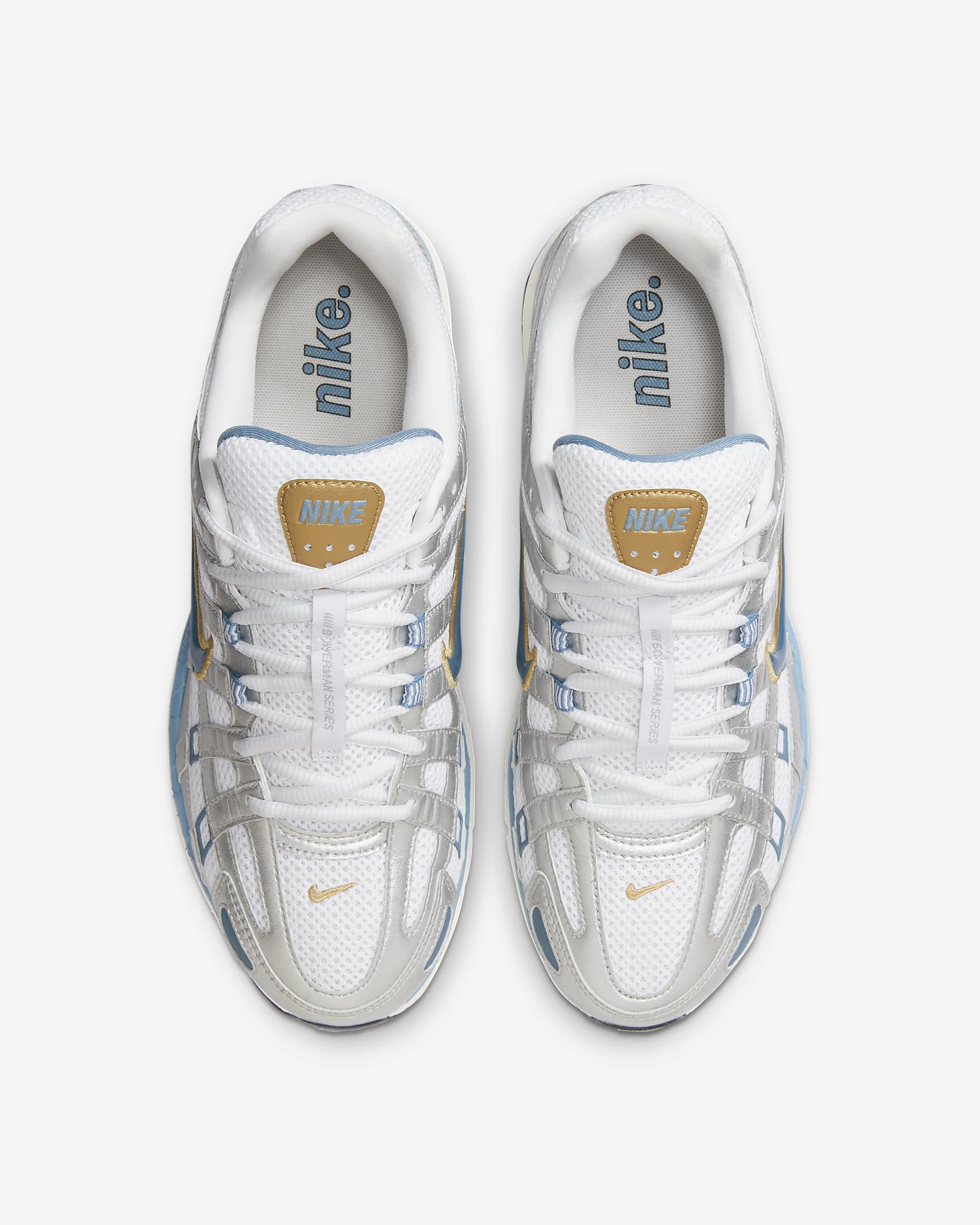 รองเท้า Nike P-6000 - ขาว/Metallic Silver/Pale Ivory/Aegean Storm