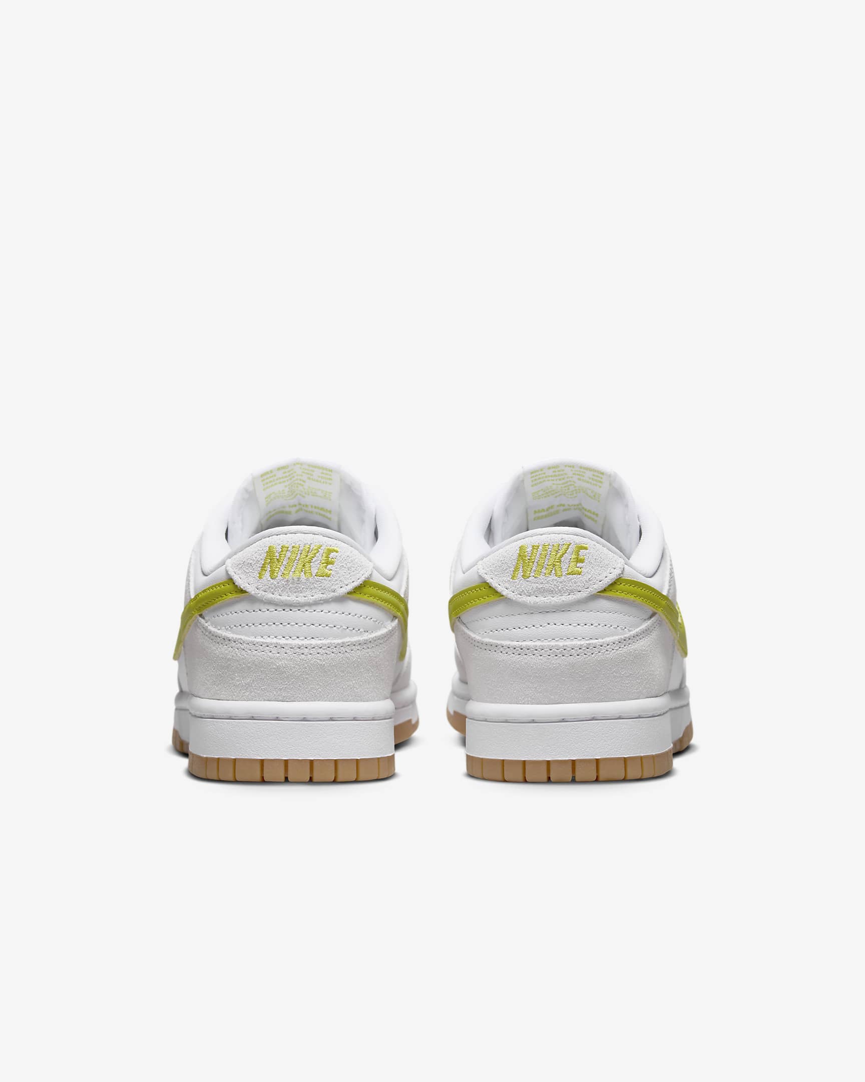 Nike Dunk Low Women's Shoes - White/Gum Yellow/Bright Cactus