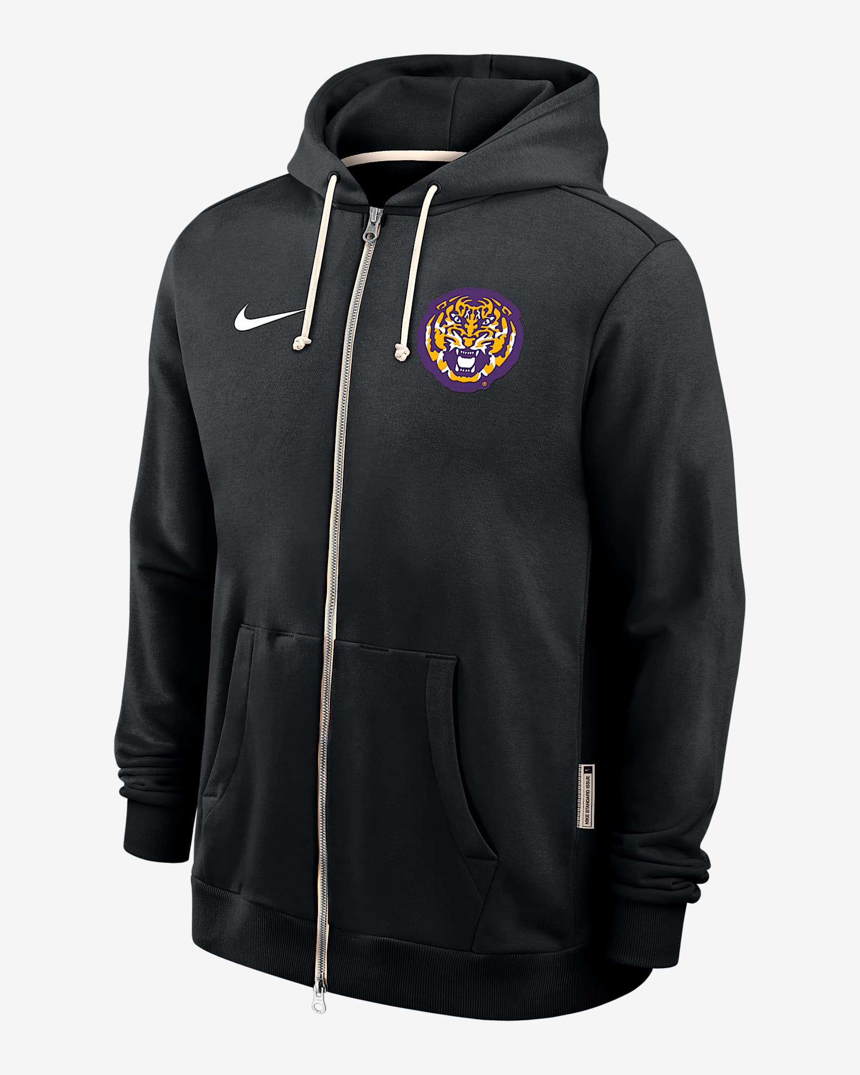 LSU Sideline Men's Nike Dri-FIT College Full-Zip Hoodie - Black