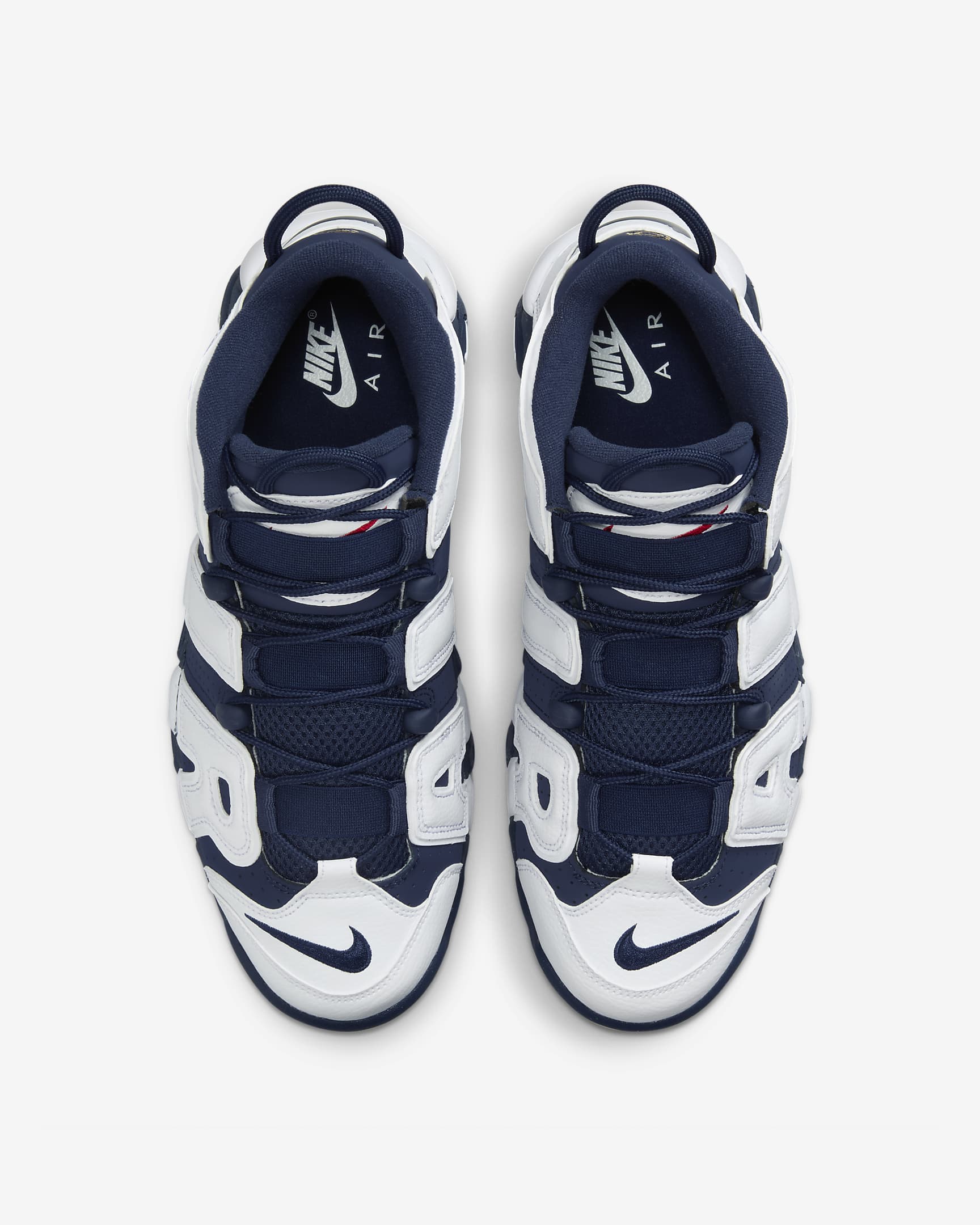 Nike Air More Uptempo '96 男鞋 - 白色/Metallic Gold/University Red/Midnight Navy