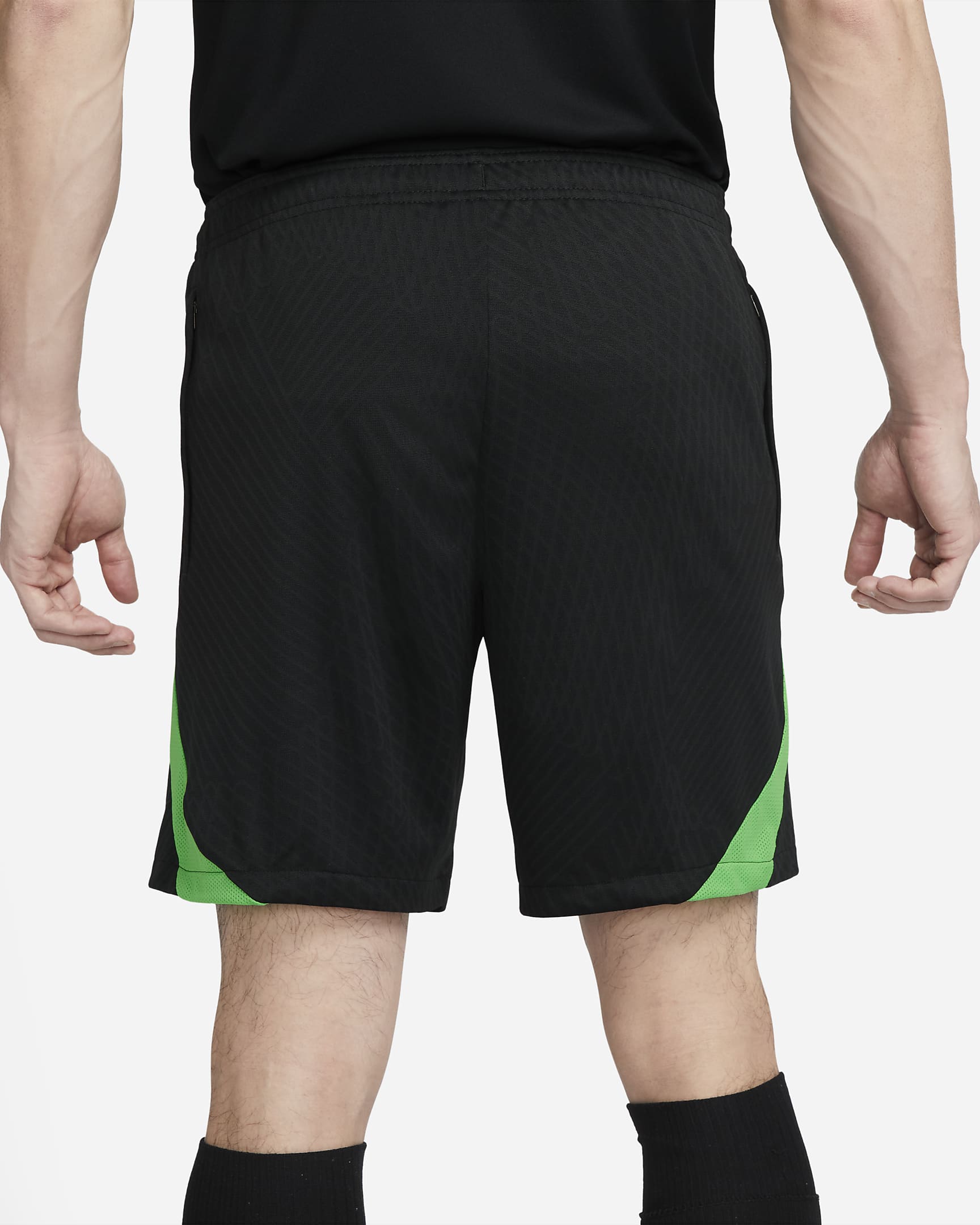 Liverpool F.C. Strike Men's Nike Dri-FIT Knit Football Shorts - Black/Poison Green/White