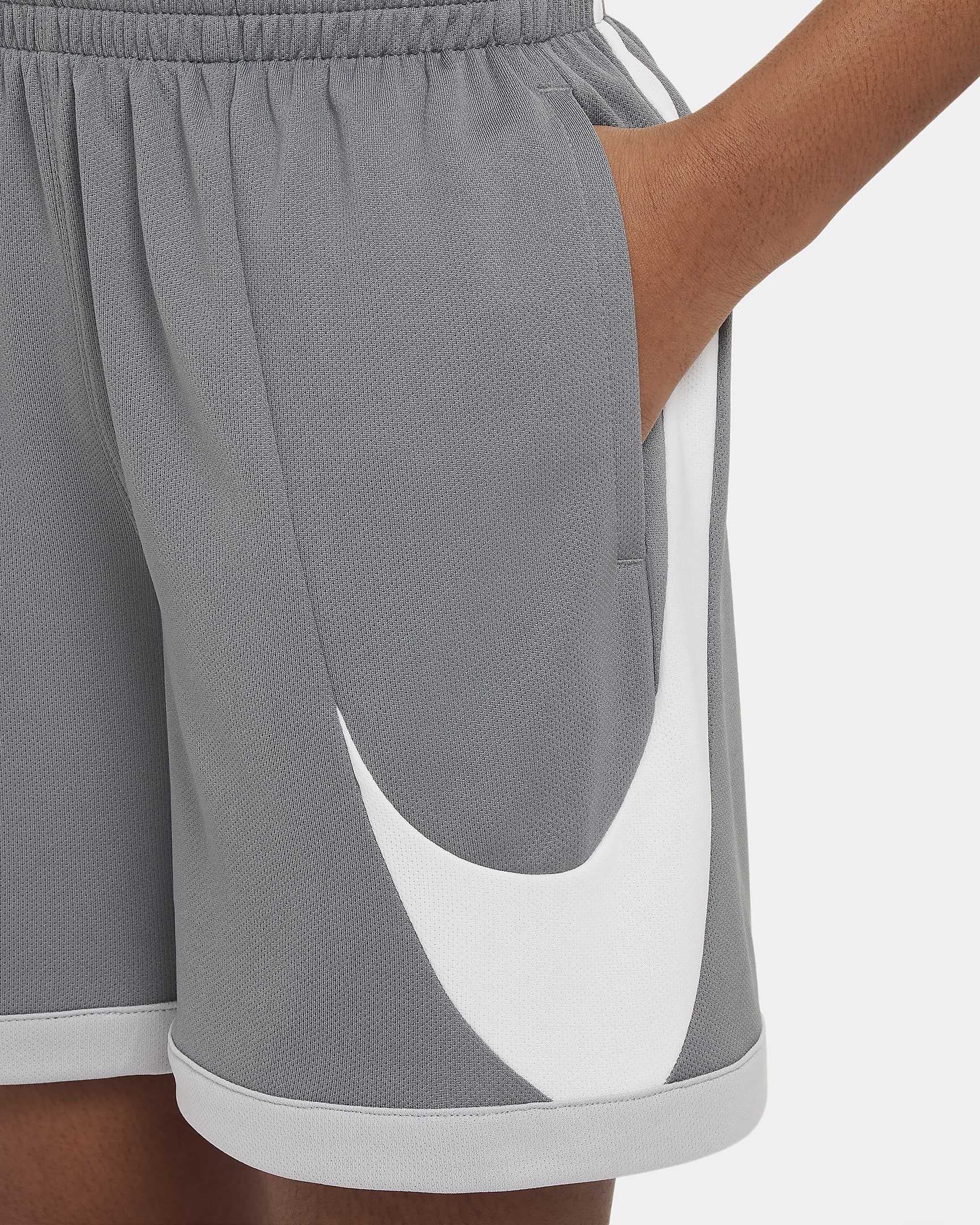 Shorts de entrenamiento Dri-FIT para niños talla grande Nike Multi - Gris humo/Blanco/Gris humo claro