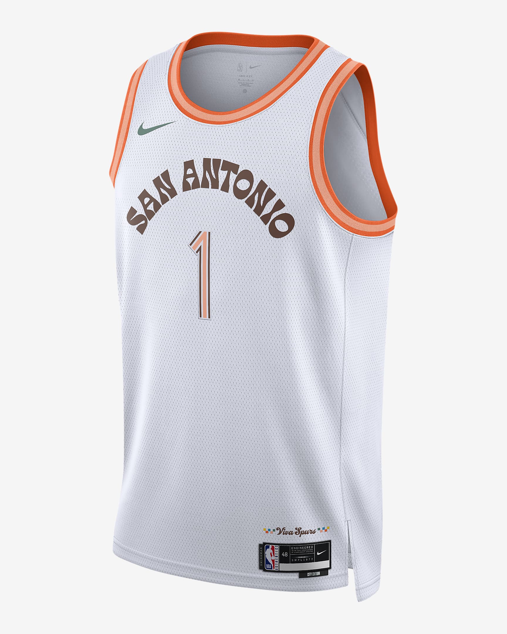 Ανδρική φανέλα Nike Dri-FIT NBA Swingman Victor Wembanyama Σαν Αντόνιο Σπερς City Edition 2023/24 - Λευκό