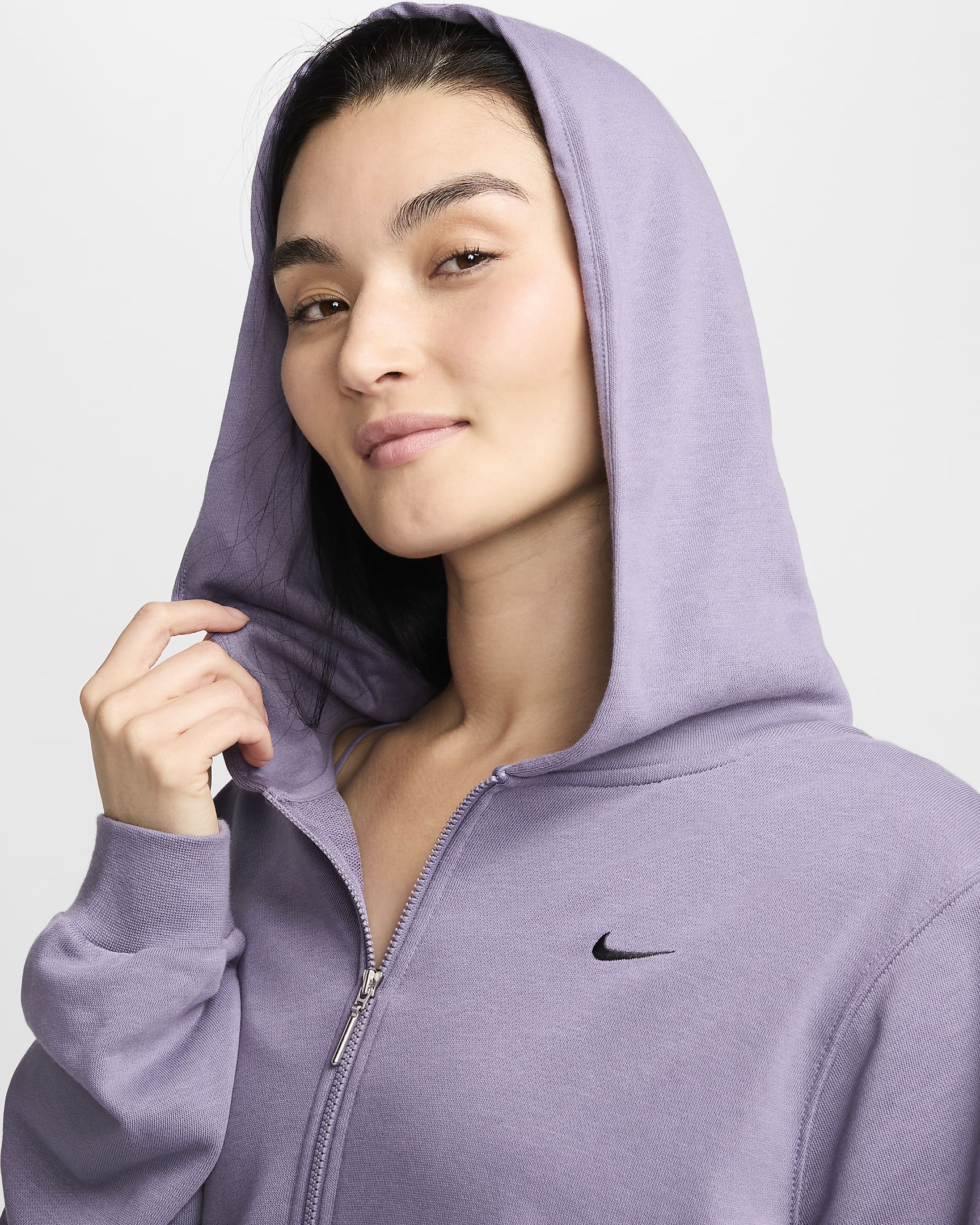 Nike Sportswear Chill Terry Women's Loose Full-Zip French Terry Hoodie - Daybreak/Black