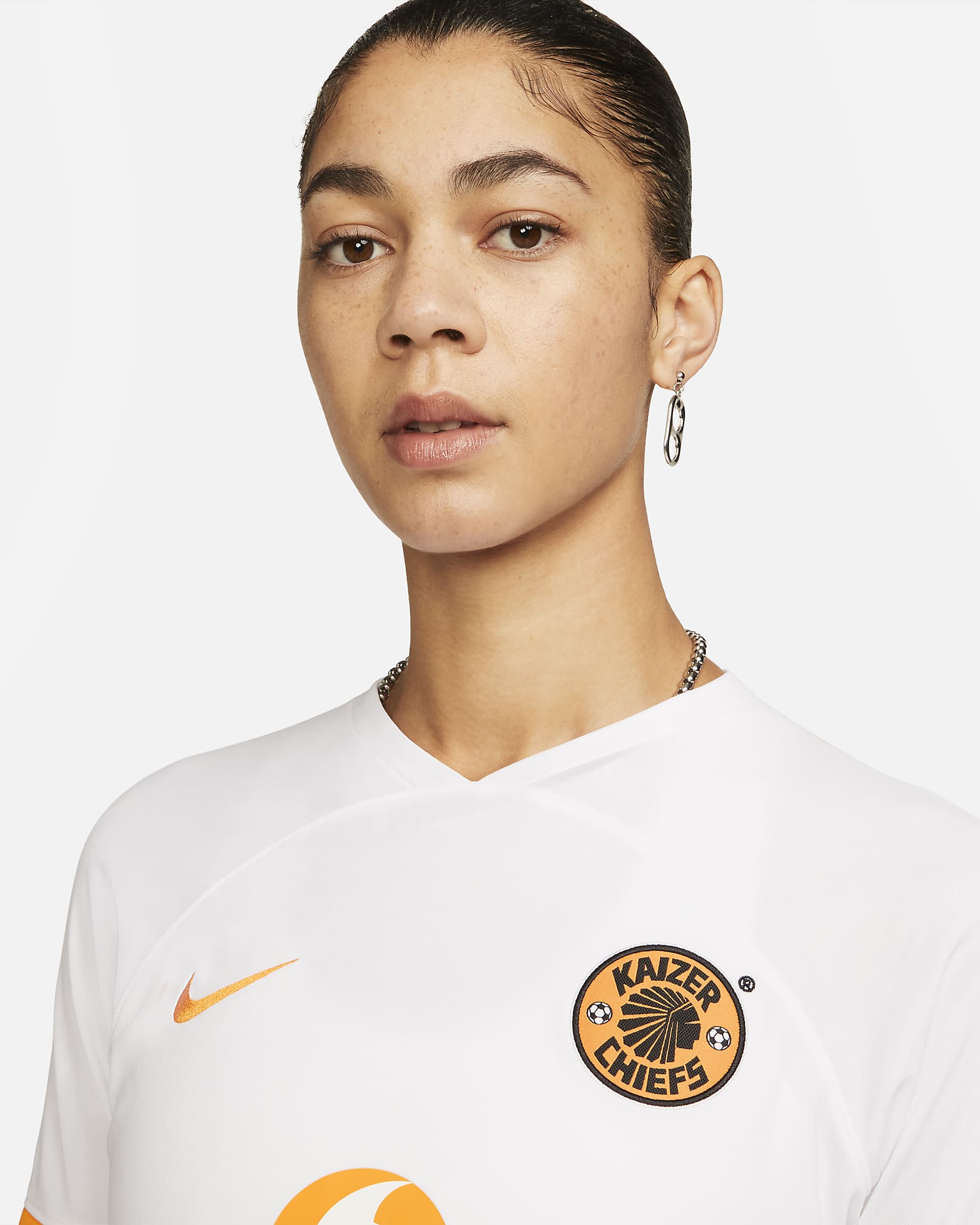 Kaizer Chiefs F.C. 2022/23 Stadium Away Women's Nike Dri-FIT Football Shirt - White/White/Taxi/Taxi