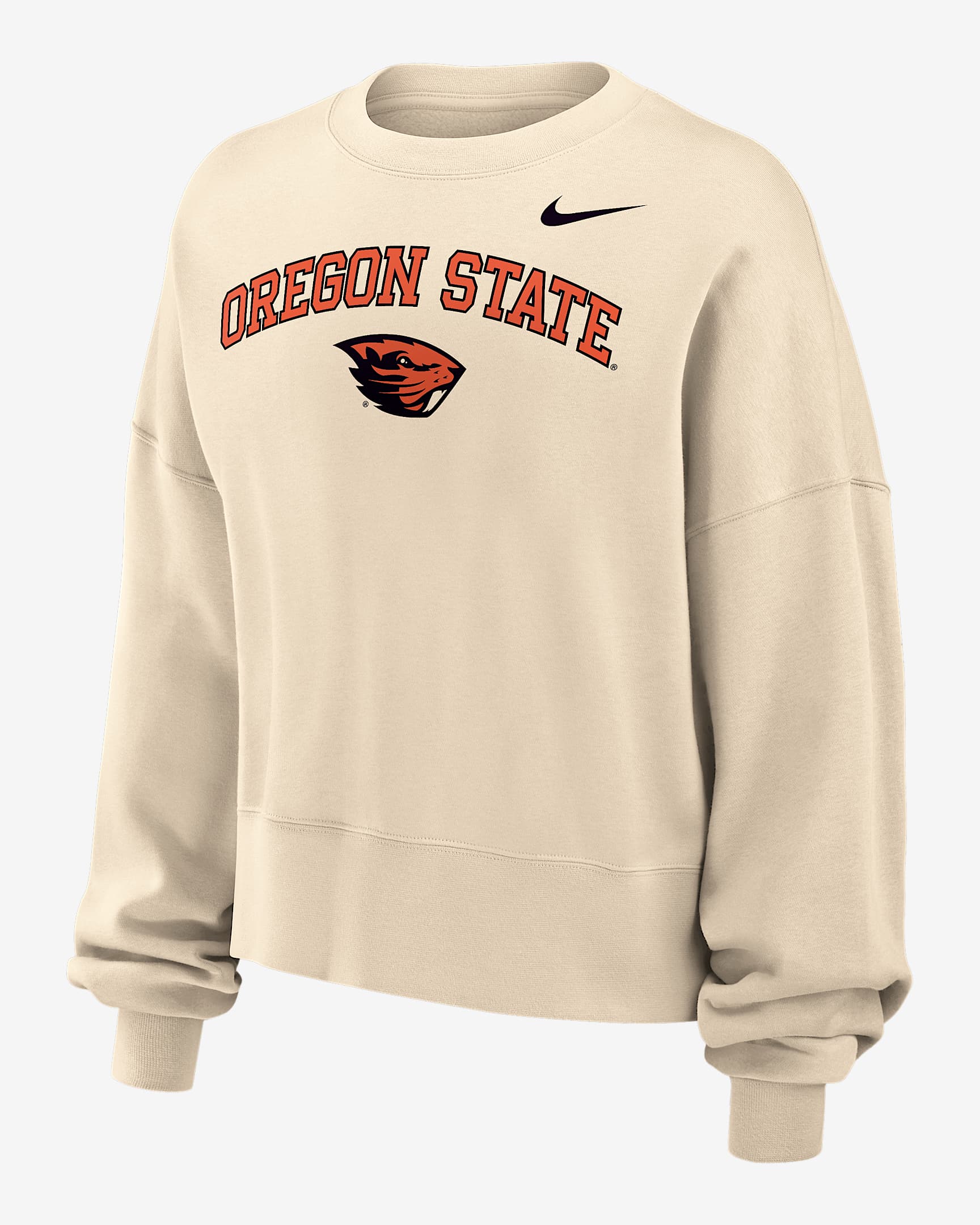 Oregon State Phoenix Fleece Women's Nike College Crew-Neck Sweatshirt - Natural