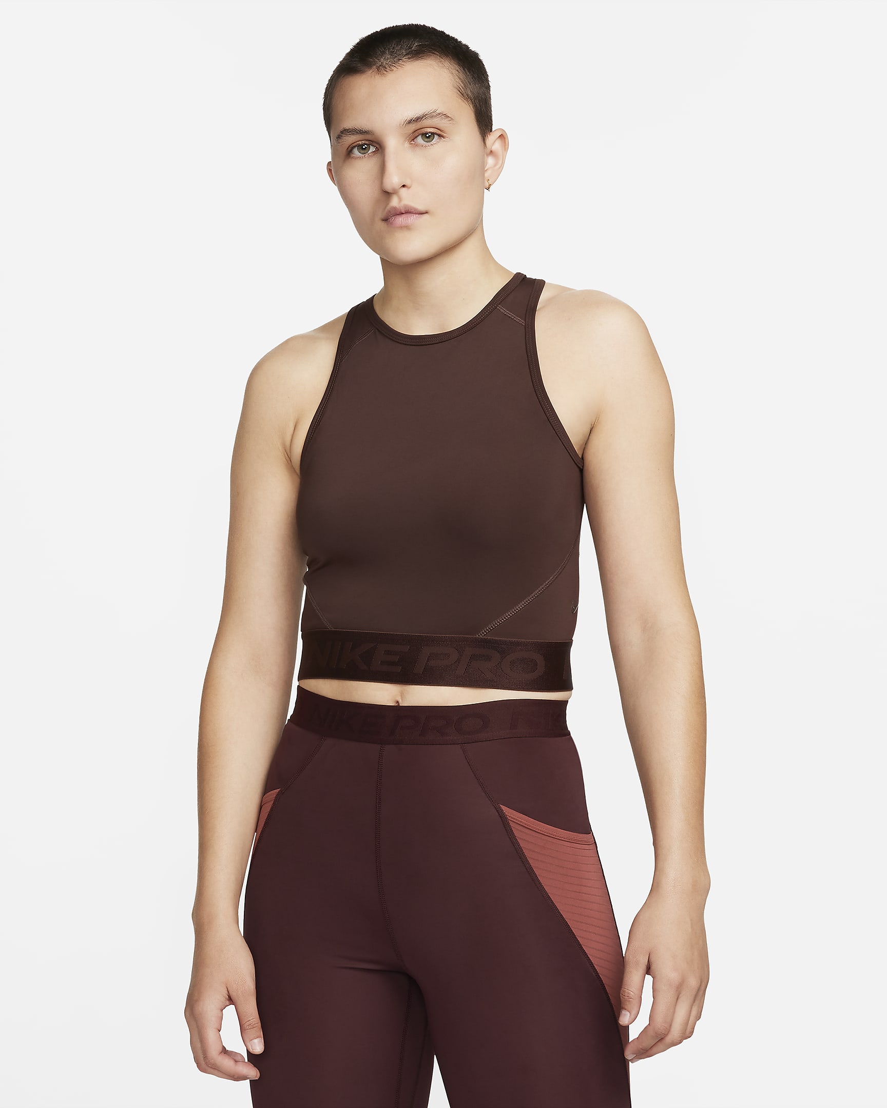 Nike Pro Dri-FIT Women's Crop Top - Earth