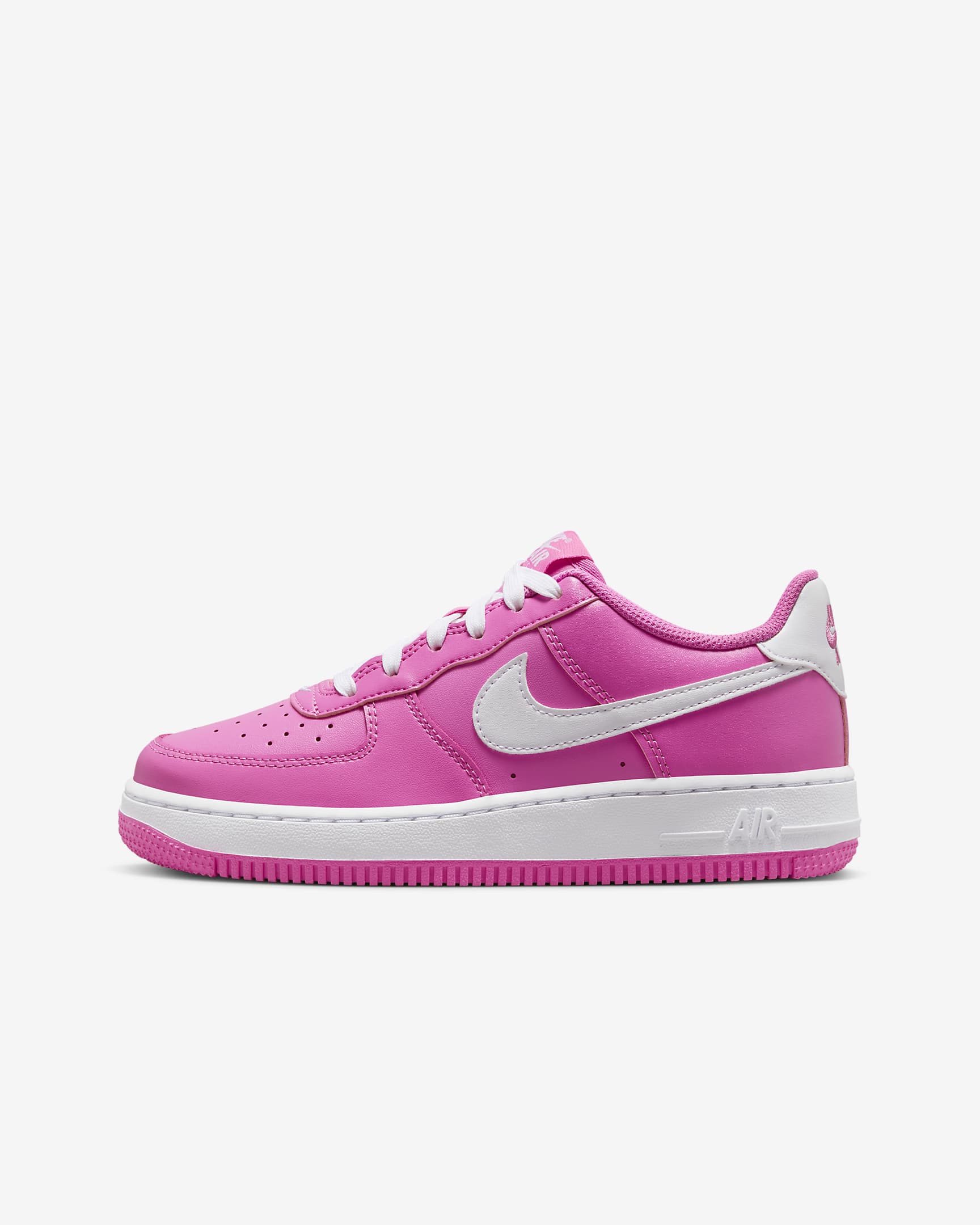 Chaussure Nike Air Force 1 pour ado - Playful Pink/Blanc