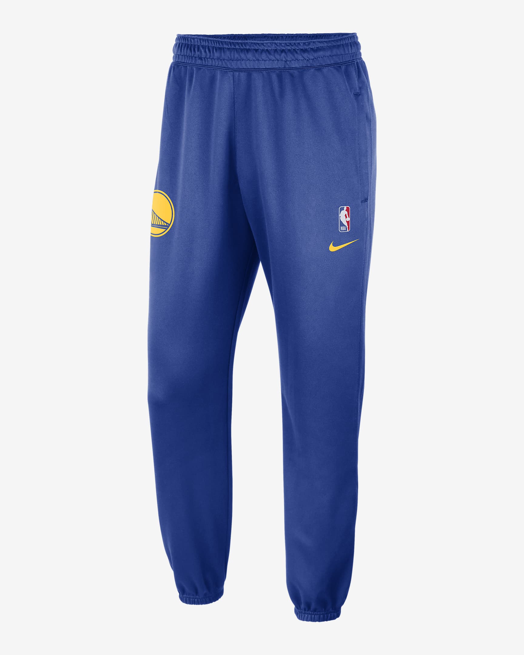 Golden State Warriors Spotlight Nike NBA-herenbroek met Dri-FIT - Rush Blue/Amarillo