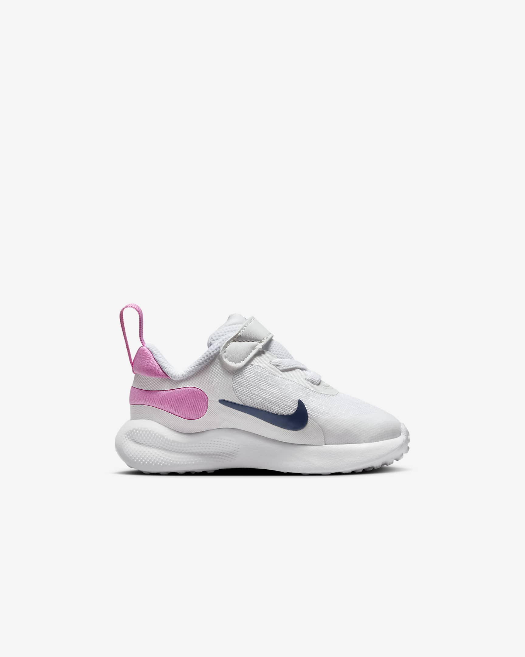 Nike Revolution 7 Baby/Toddler Shoes - White/Playful Pink/Midnight Navy