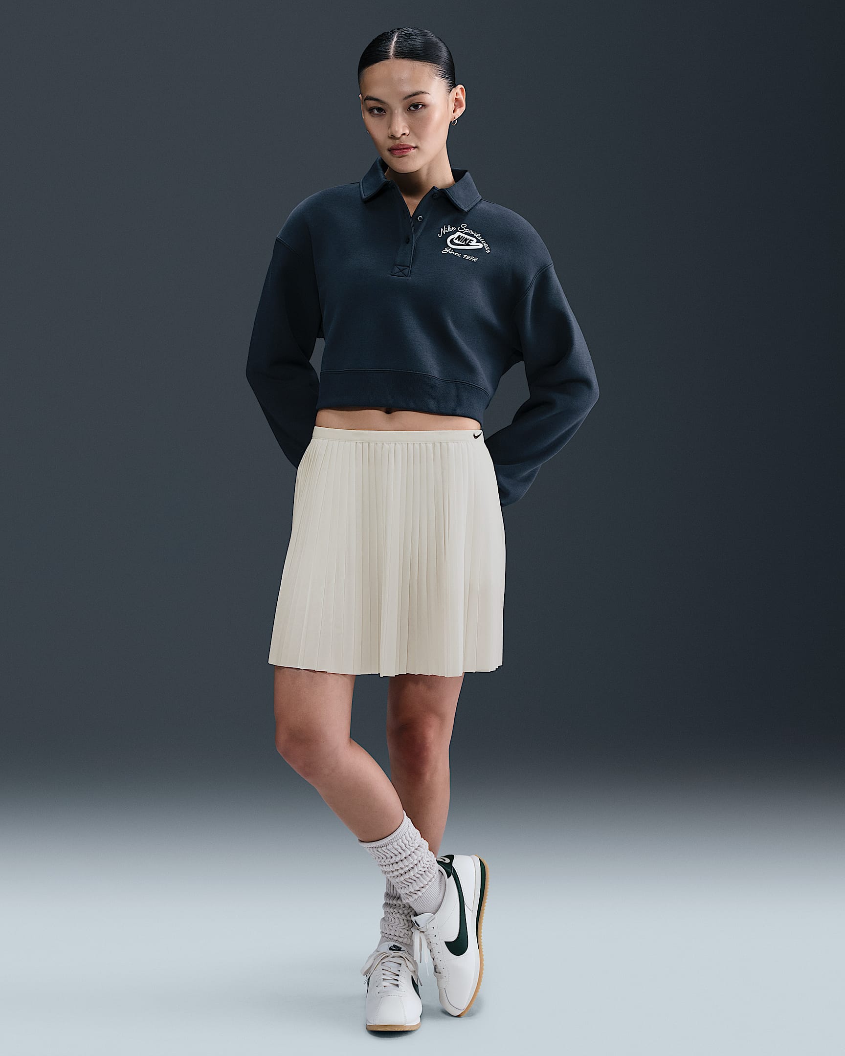 Nike Sportswear Women's Pleated Skirt - Sail/Black