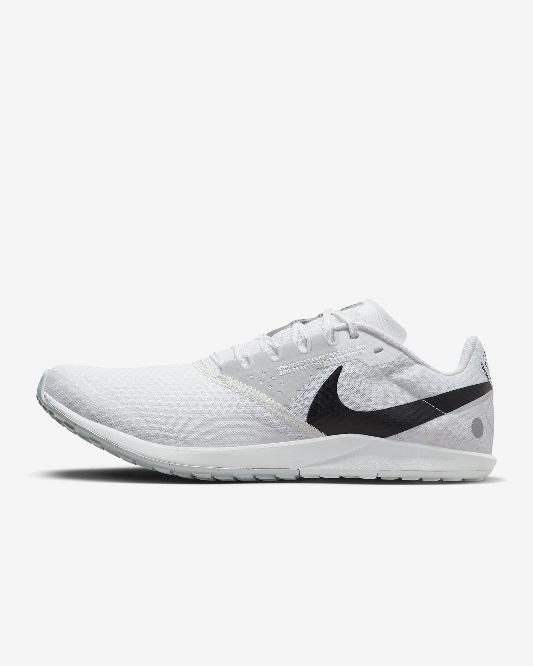 Nike Rival Waffle 6 Road and Cross-Country Racing Shoes - White/Pure Platinum/Metallic Silver/Black