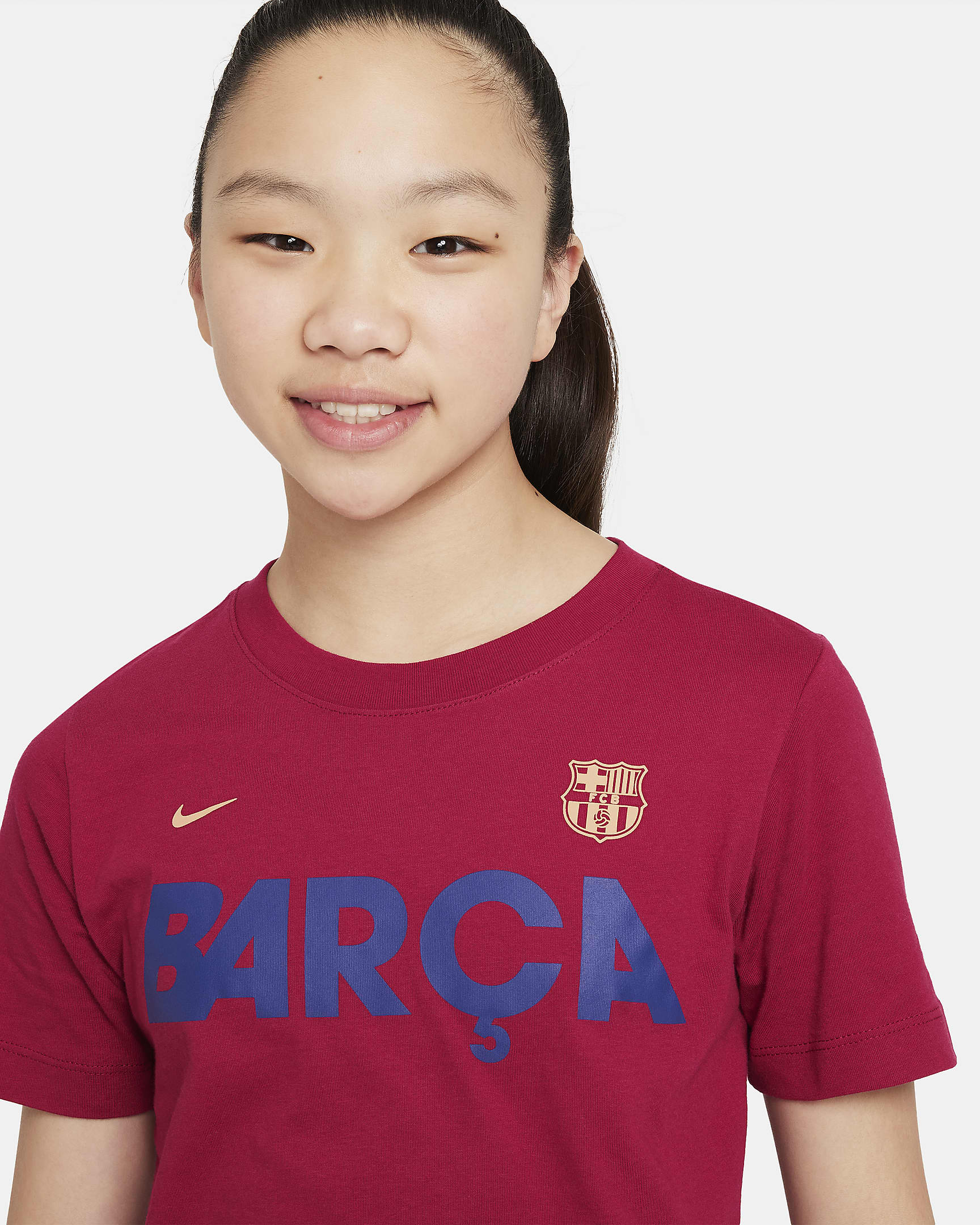 F.C. Barcelona Mercurial Older Kids' Nike Football T-Shirt. Nike CH