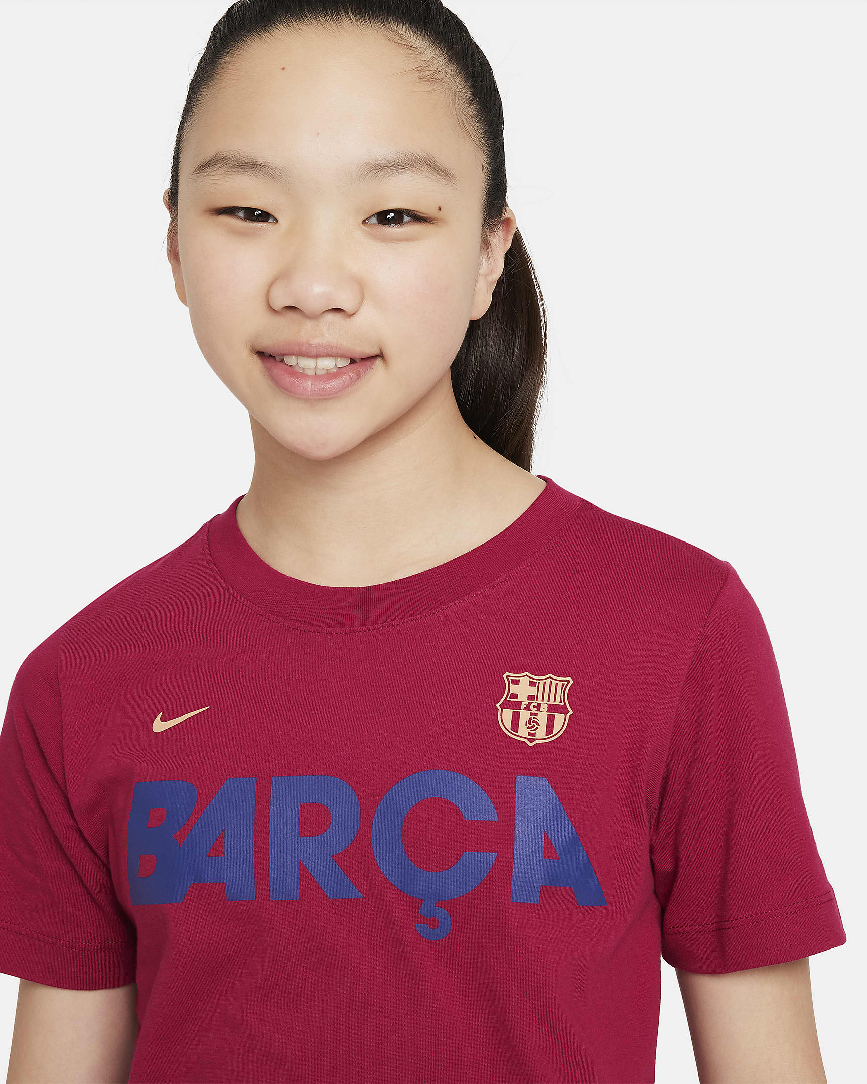 F.C. Barcelona Mercurial Older Kids' Nike Football TShirt. Nike UK