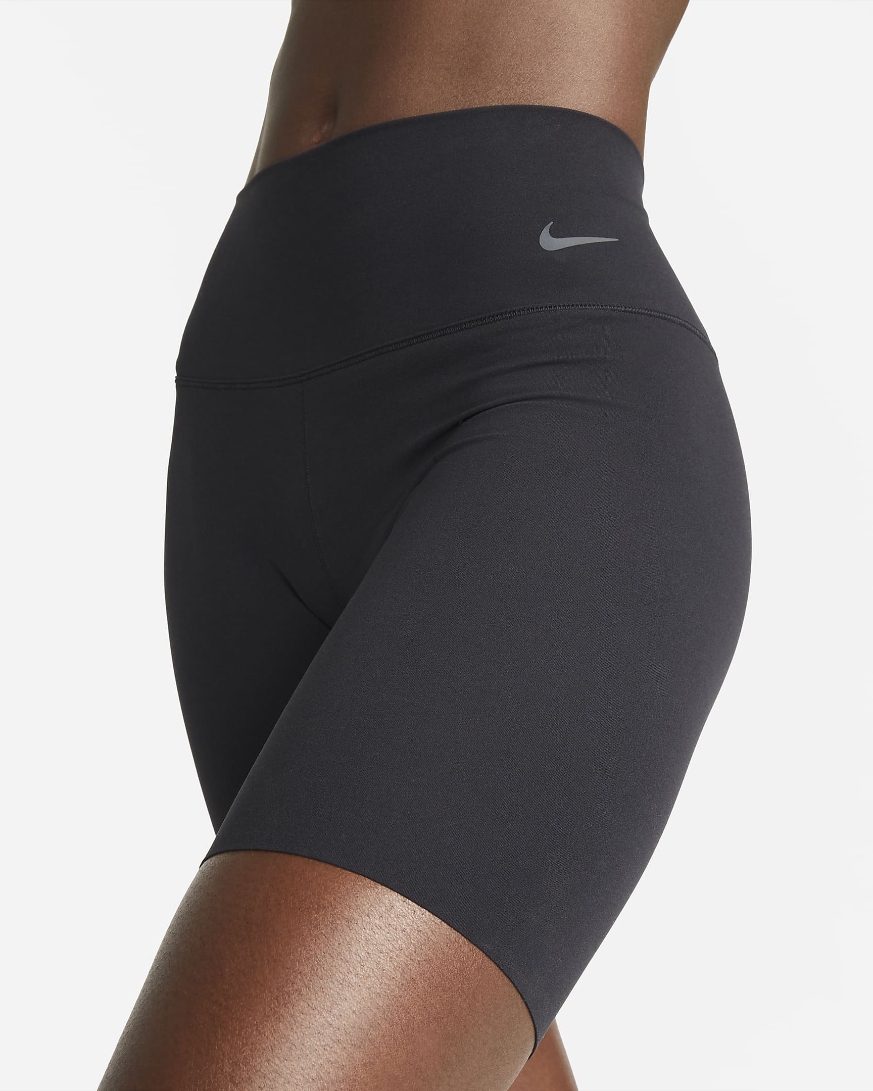 Cycliste taille mi-haute à maintien léger Nike Zenvy 20 cm pour femme - Noir/Noir