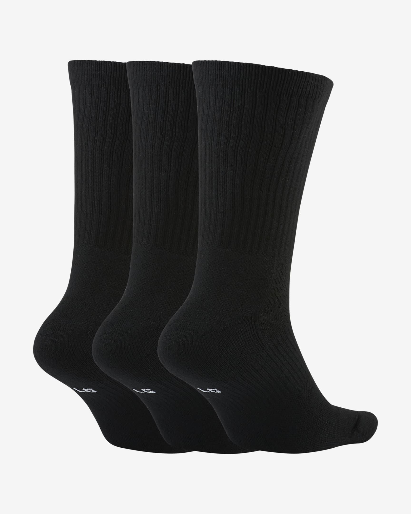 Nike Everyday Crew Basketball Socks (3 Pairs) - Black/White