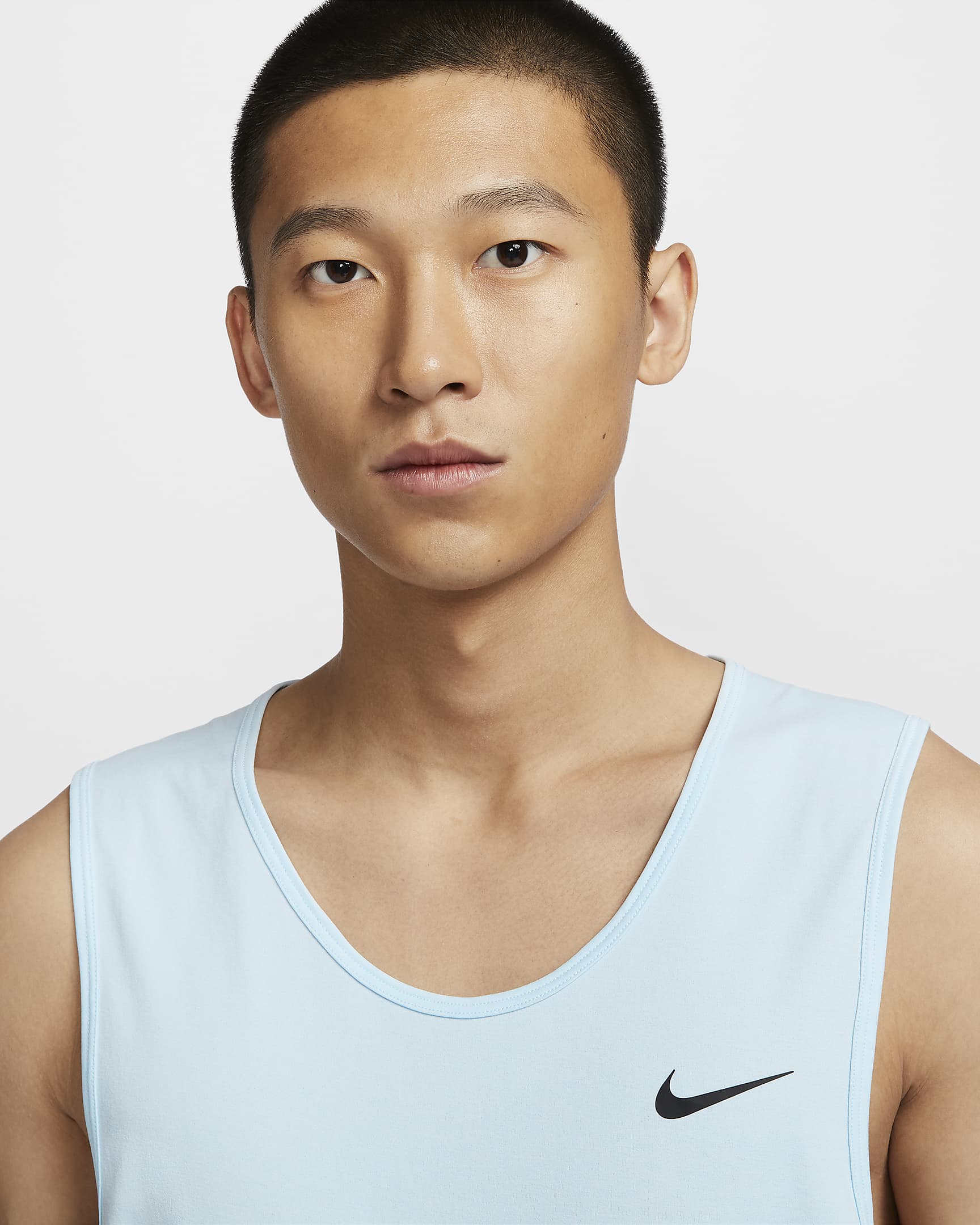 Nike Dri-FIT Hyverse 男款無袖健身背心 - Glacier Blue/黑色