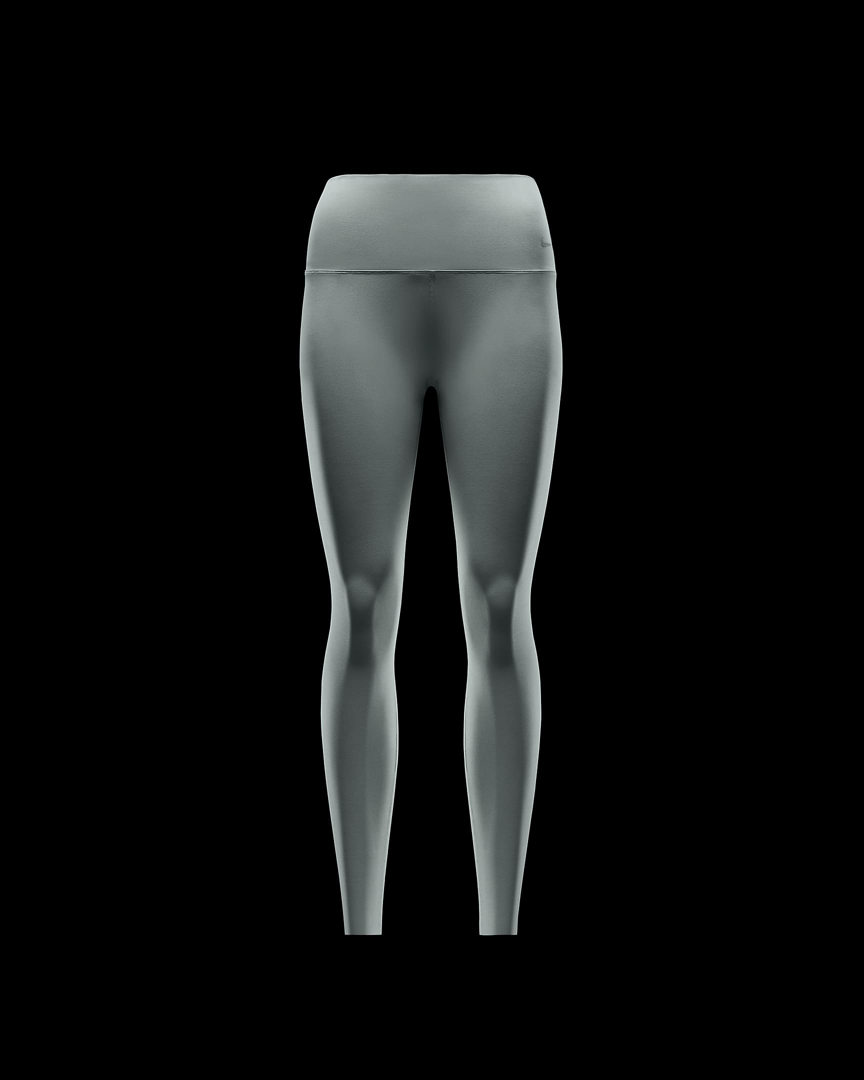 Nike Zenvy 7/8-legging met iets ondersteunende hoge taille voor dames - Light Army/Zwart