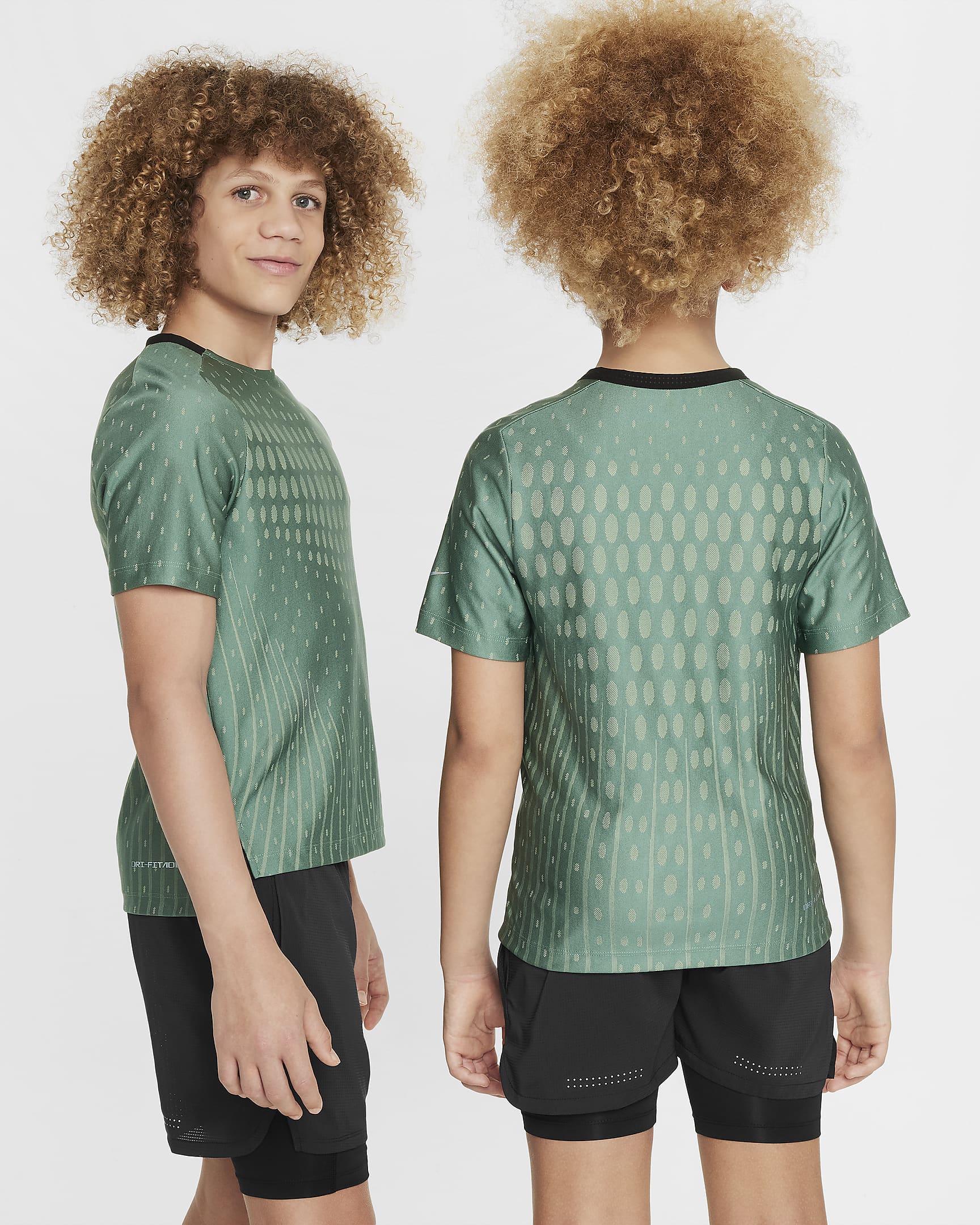 เสื้อเทรนนิ่งเด็กโต Dri-FIT ADV Nike Multi Tech (ชาย) - Bicoastal/Olive Aura/ดำ