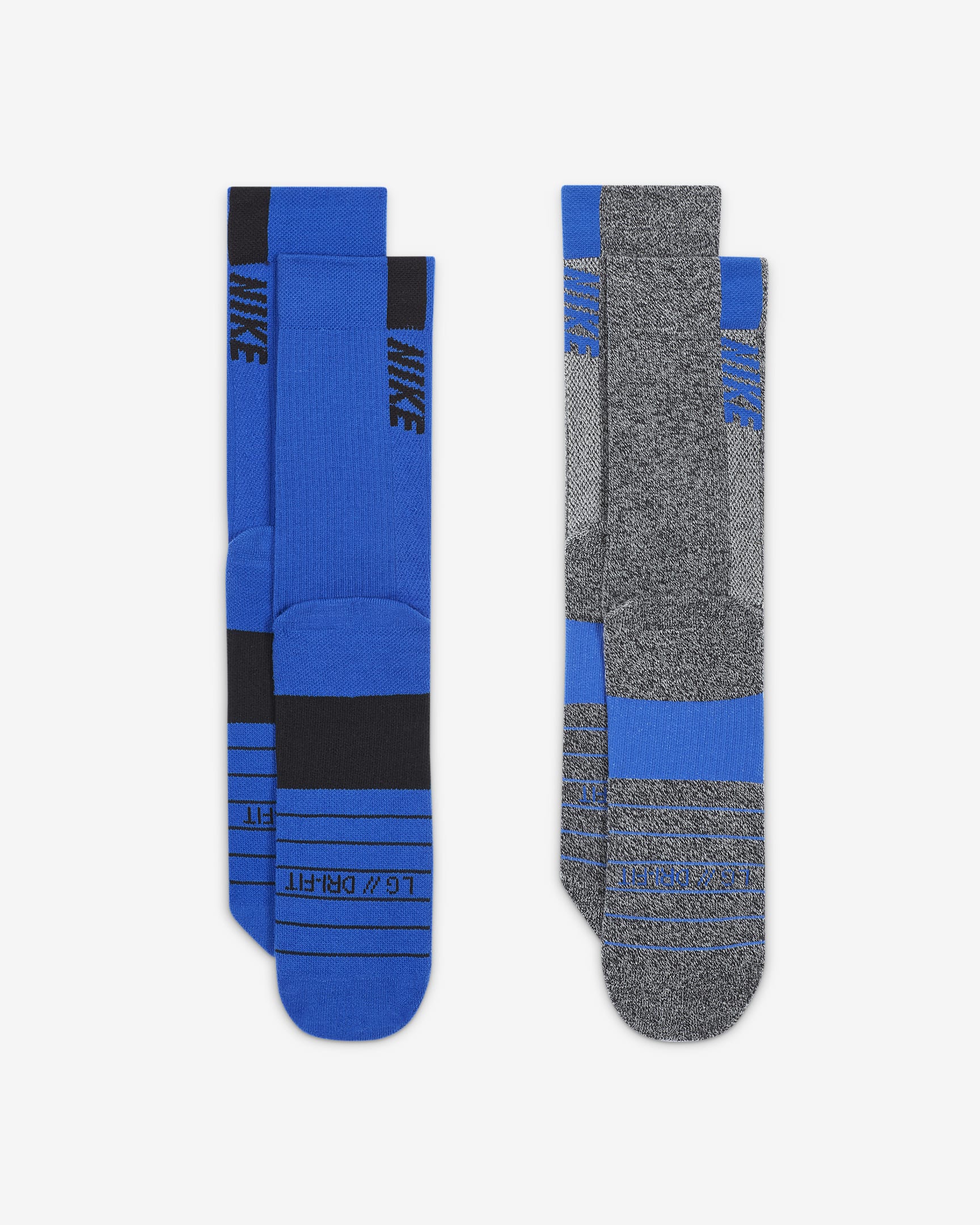 Nike Multiplier Crew Socks (2 Pairs). Nike HR