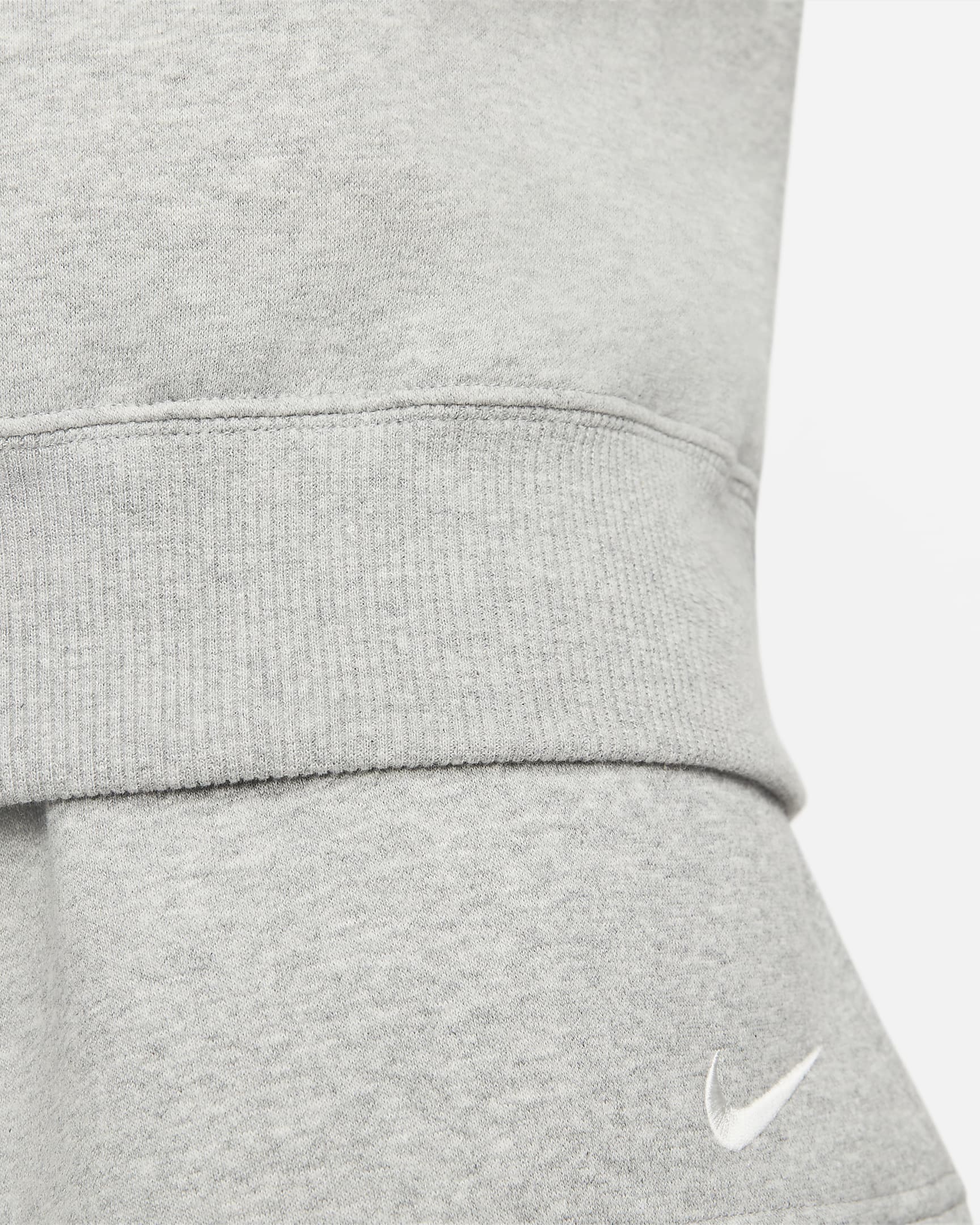 Sweat à col ras-du-cou Nike Sportswear Phoenix Fleece pour femme - Dark Grey Heather/Sail