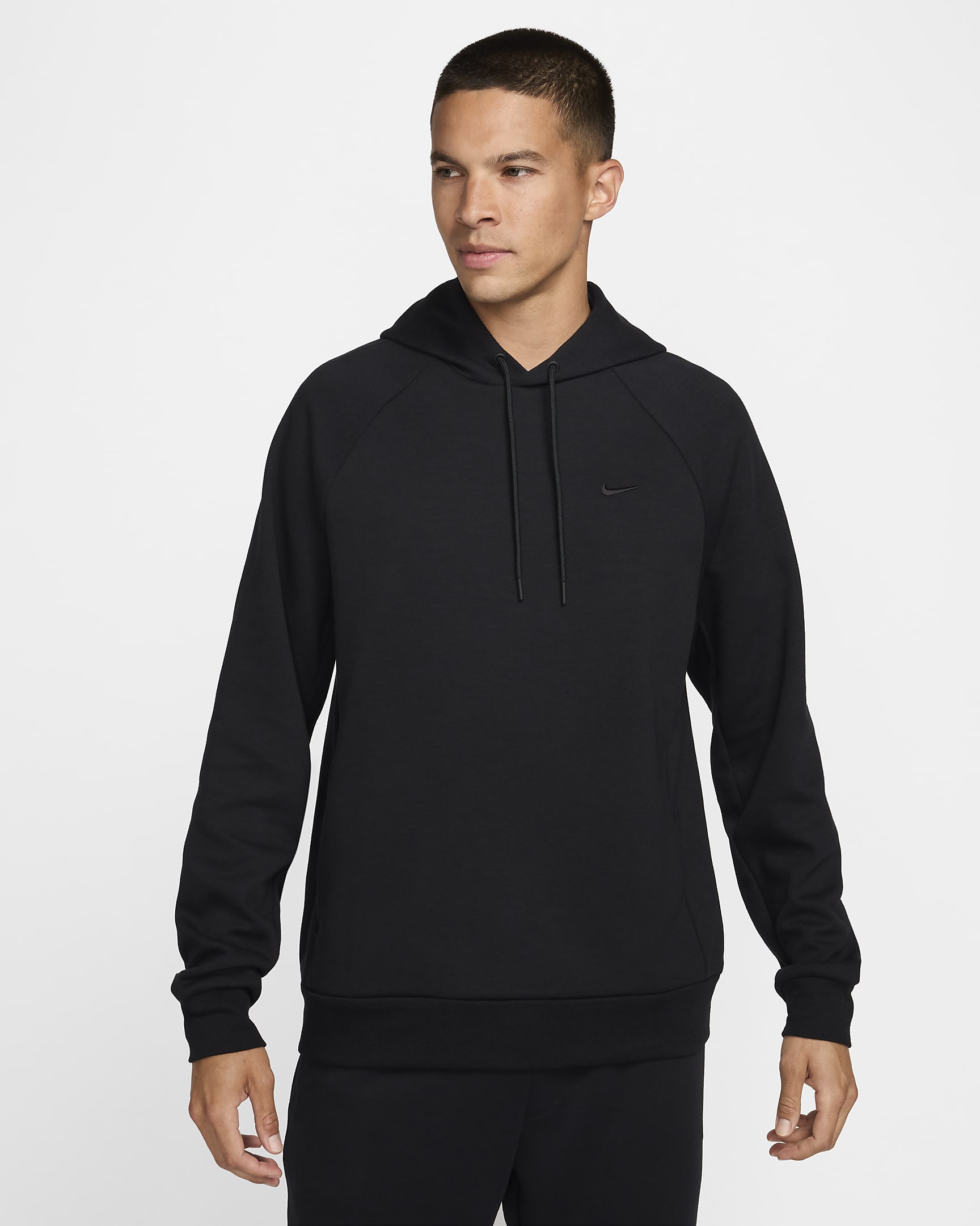 Alsidig Nike Primary Dri-FIT UV-pullover-hættetrøje til mænd - sort/sort