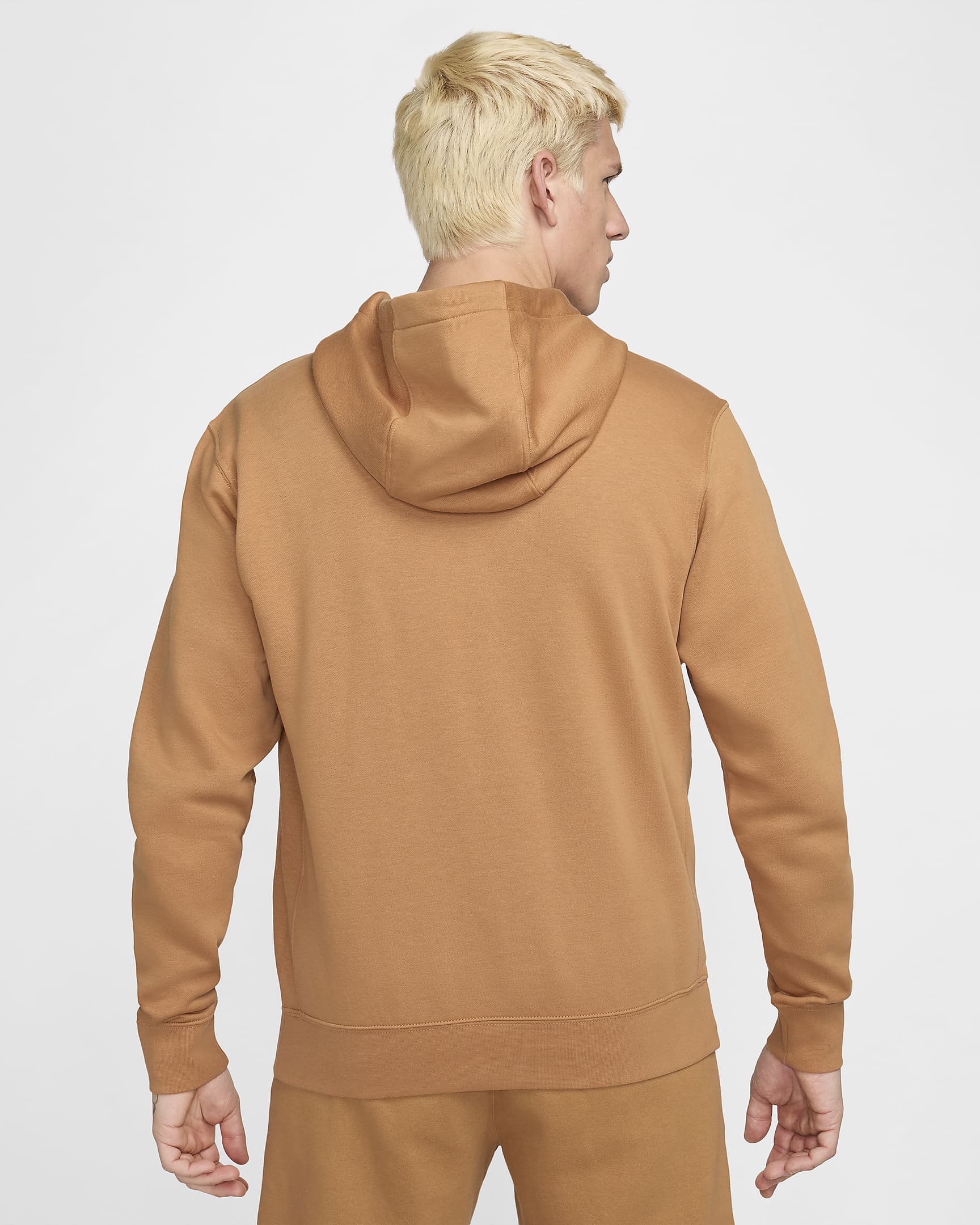 Sweat à capuche Nike Sportswear Club Fleece - Flax/Flax/Blanc