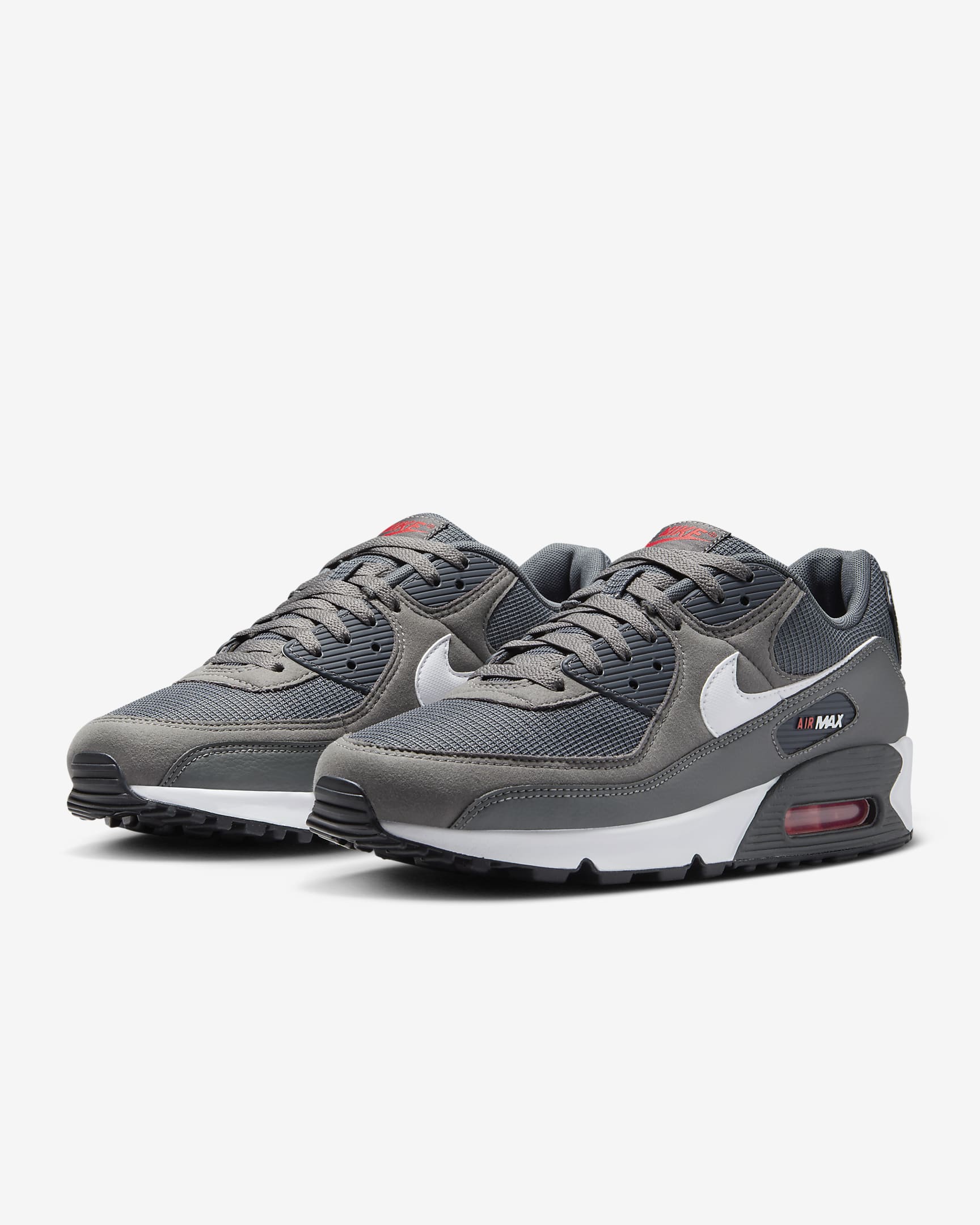 Nike Air Max 90-sko til mænd - Iron Grey/University Red/Anthracite/hvid