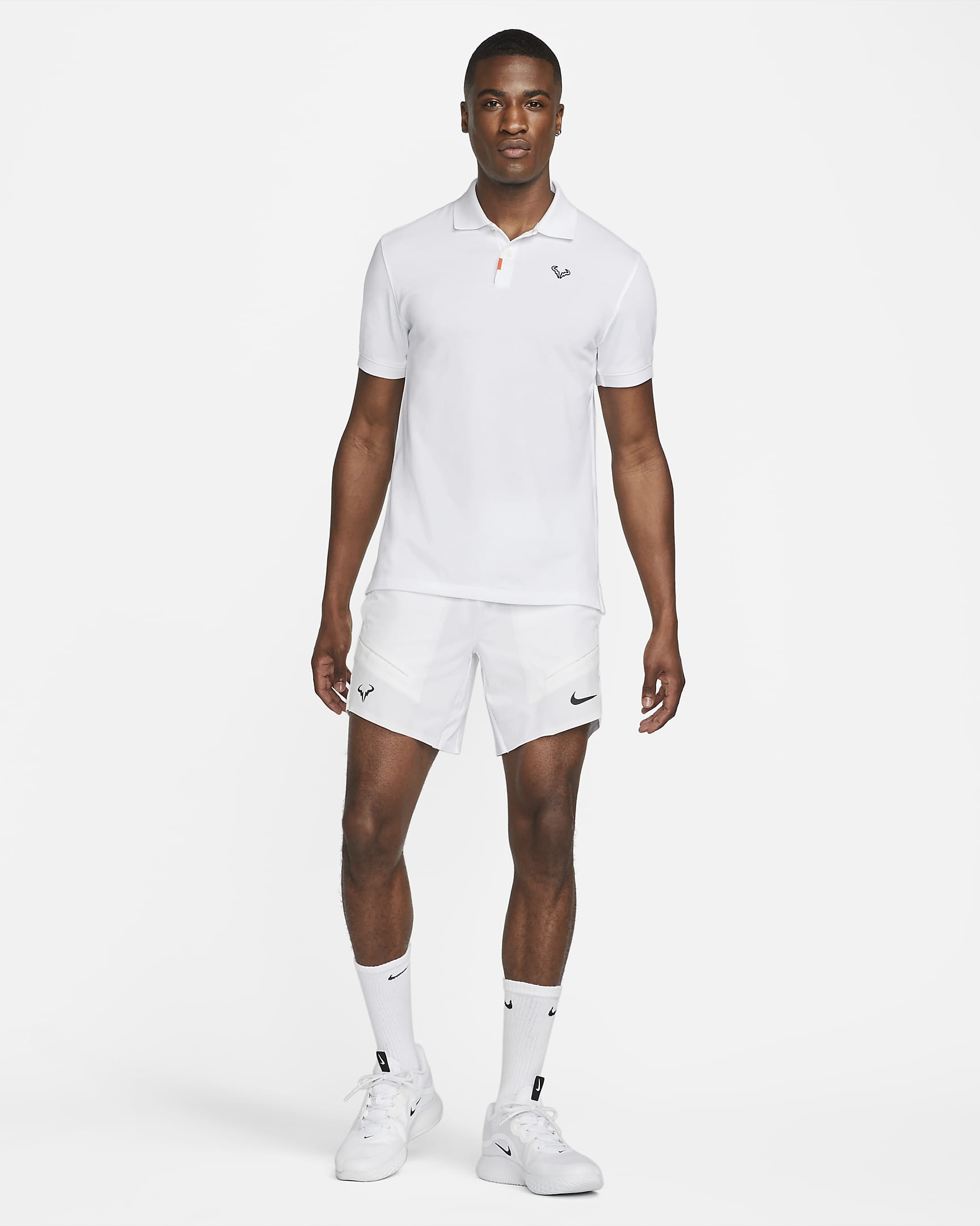 Polo coupe slim The Nike Polo Rafa pour Homme - Blanc/Noir