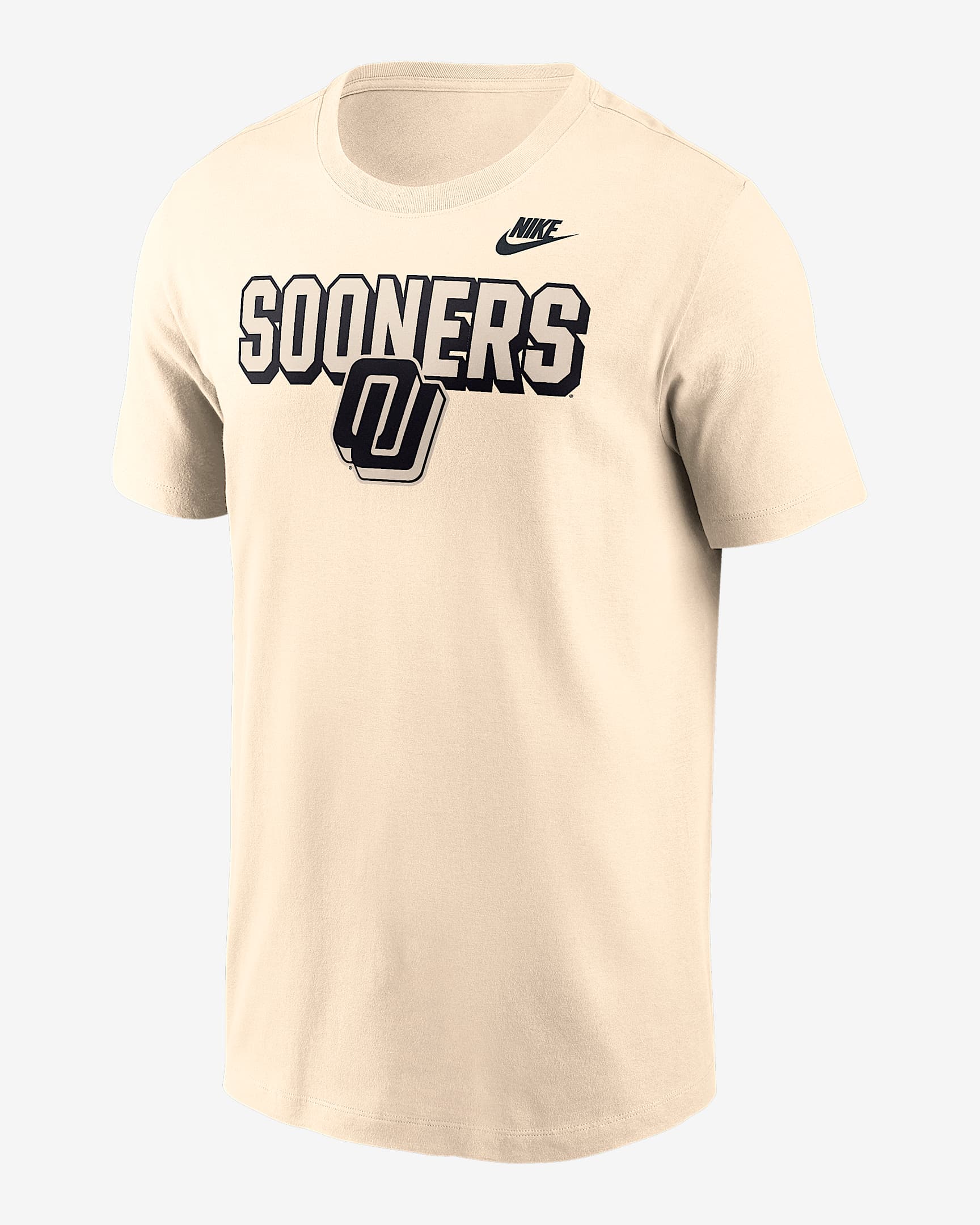 Playera universitaria Nike para hombre Oklahoma Team Bold - Natural