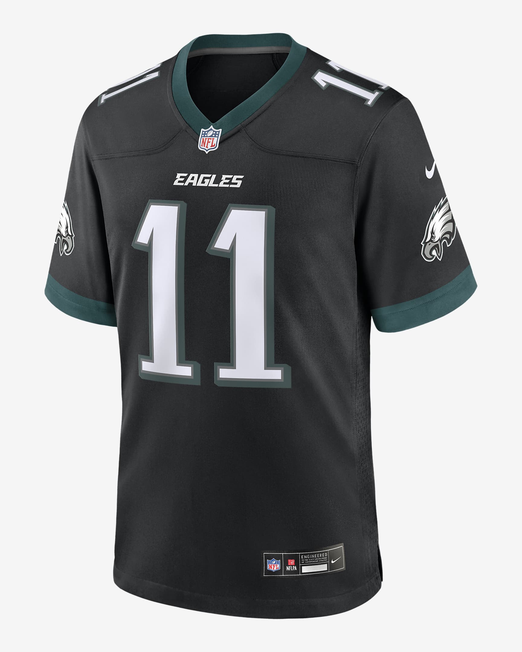 A.J. Brown Philadelphia Eagles Men's Nike NFL Game Jersey - Black