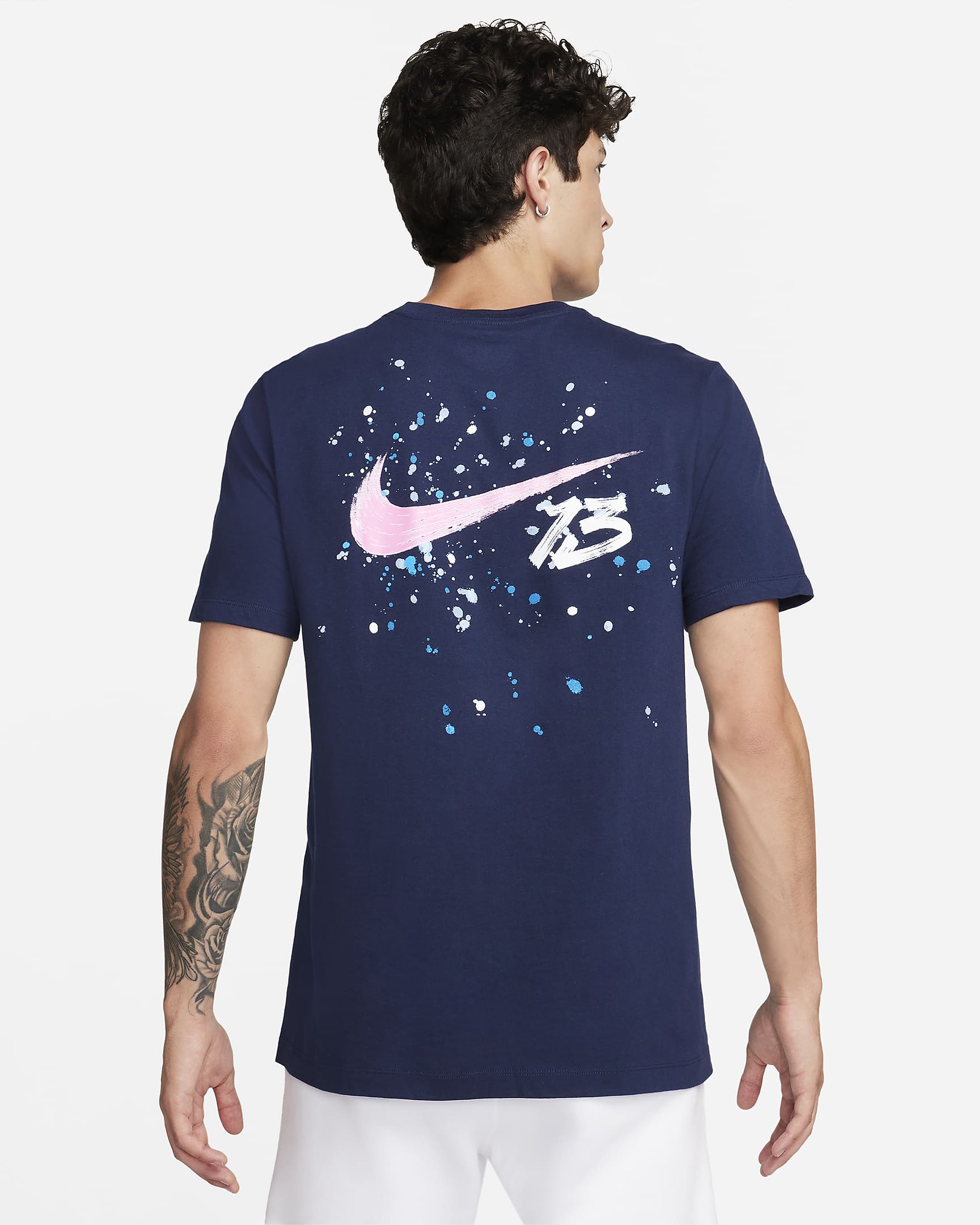 Playera de fútbol Nike para hombre Alex Morgan - Azul marino universitario