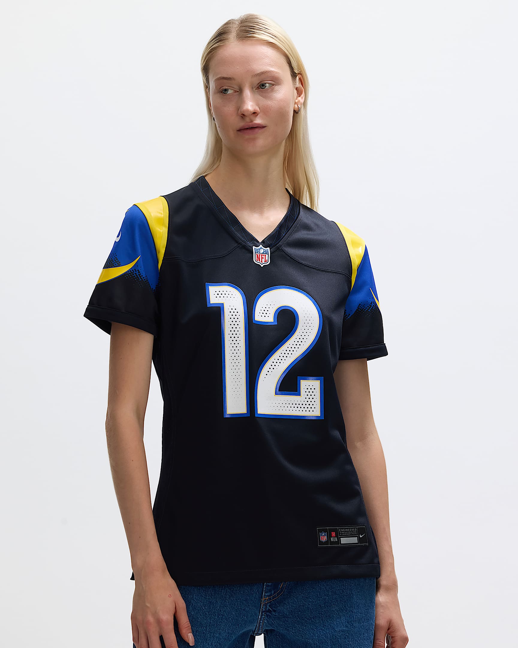Puka Nacua Los Angeles Rams Rivalries Collection Women’s Nike NFL Game Jersey - Navy