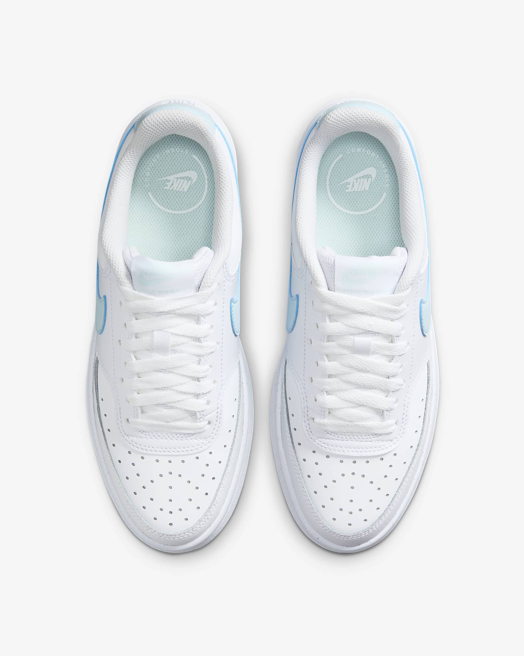 Calzado para mujer Nike Court Vision Alta - Blanco/Azul glacial